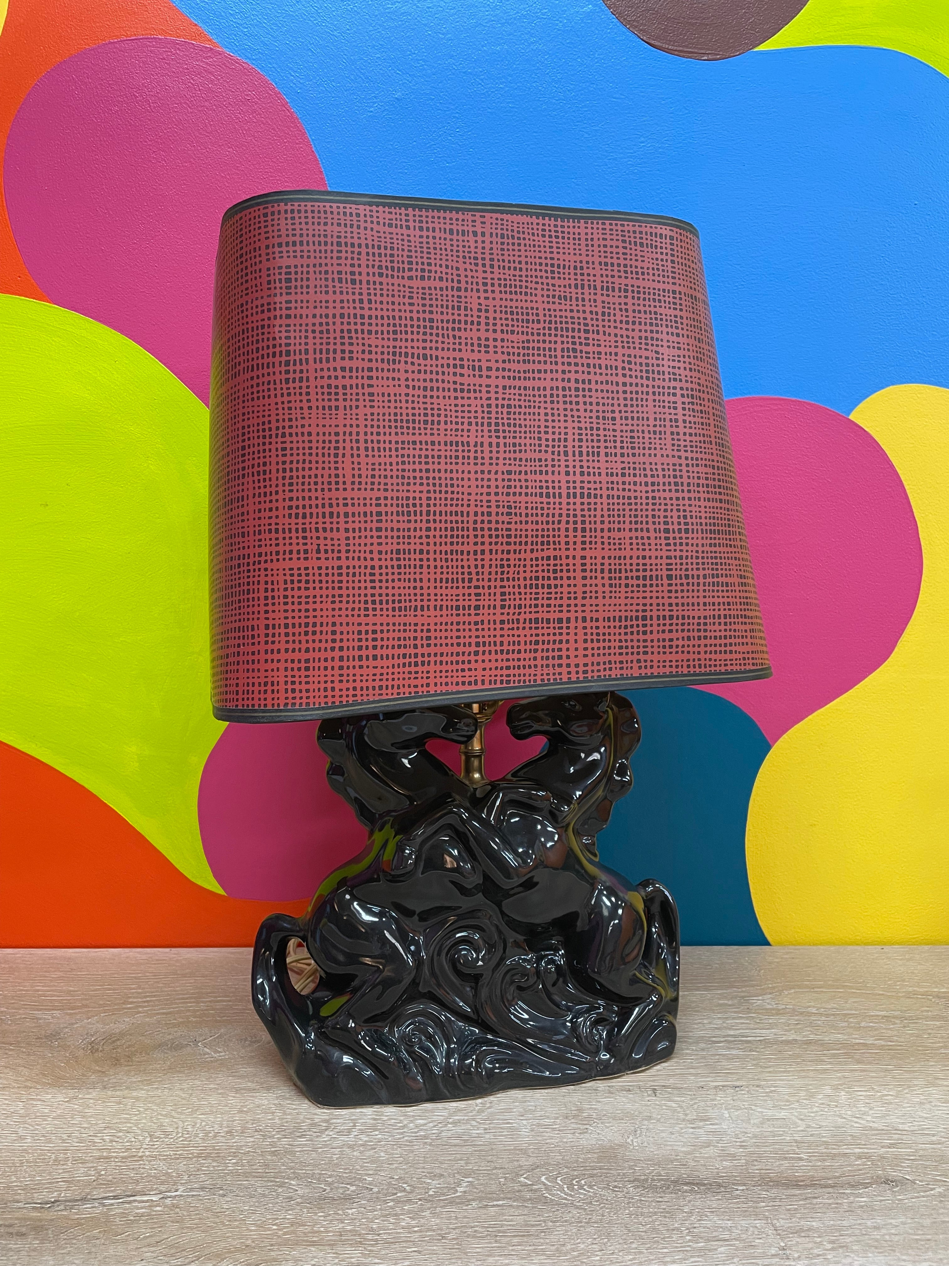 Ceramic Horse Lamp