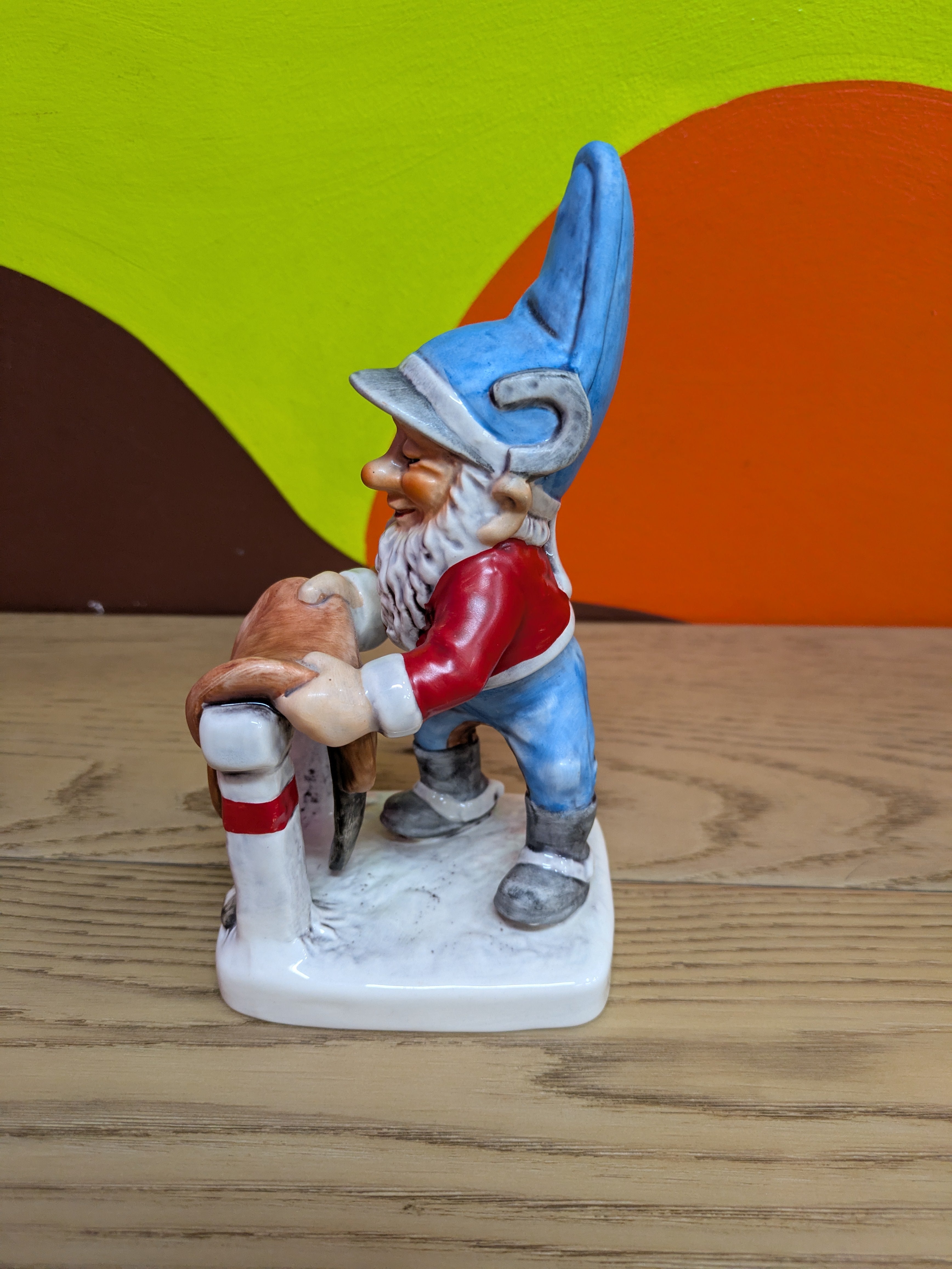 Goebel Co-boy Gnome Herbie The Horseman Figurine