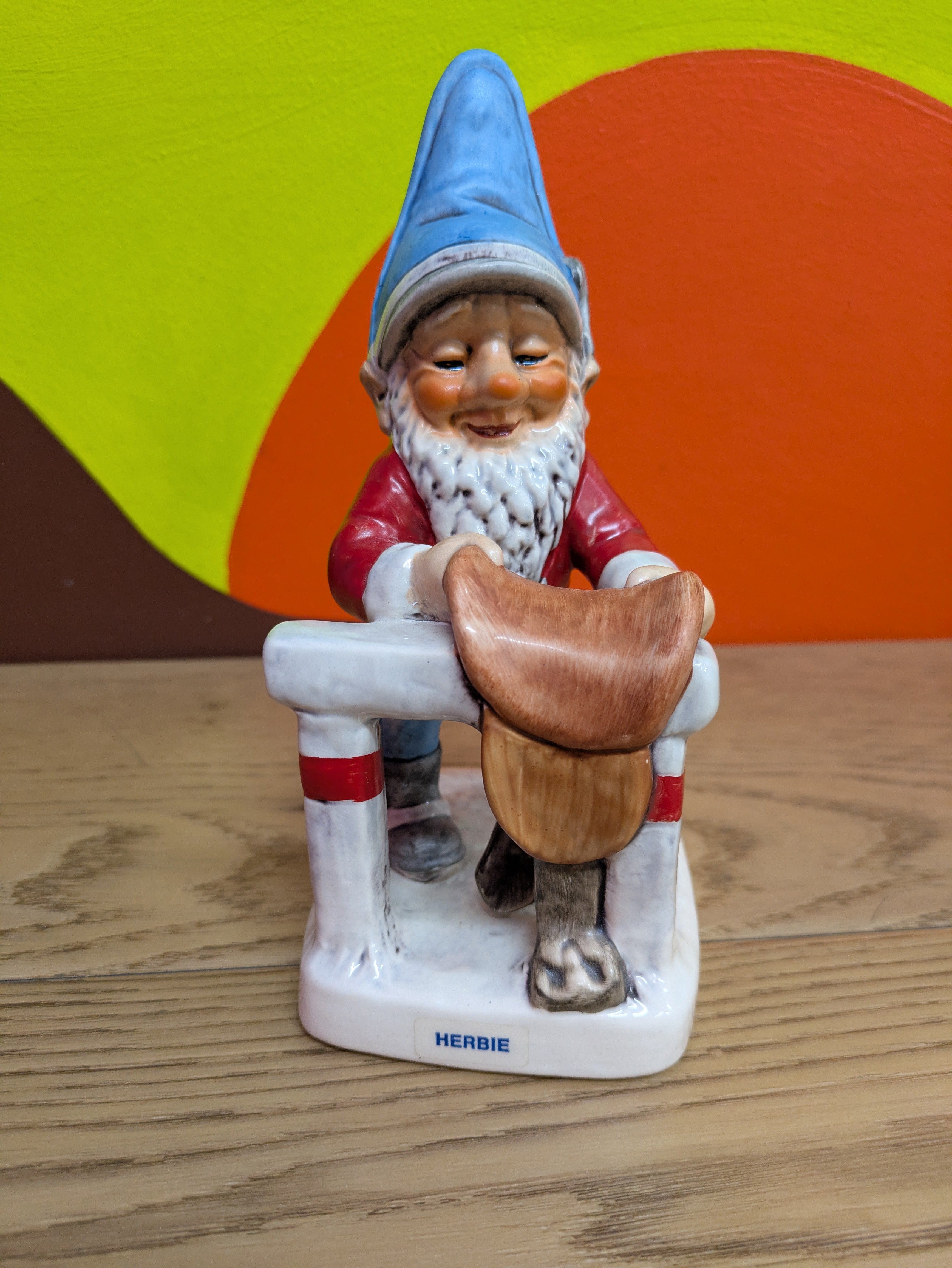 Goebel Co-boy Gnome Herbie The Horseman Figurine