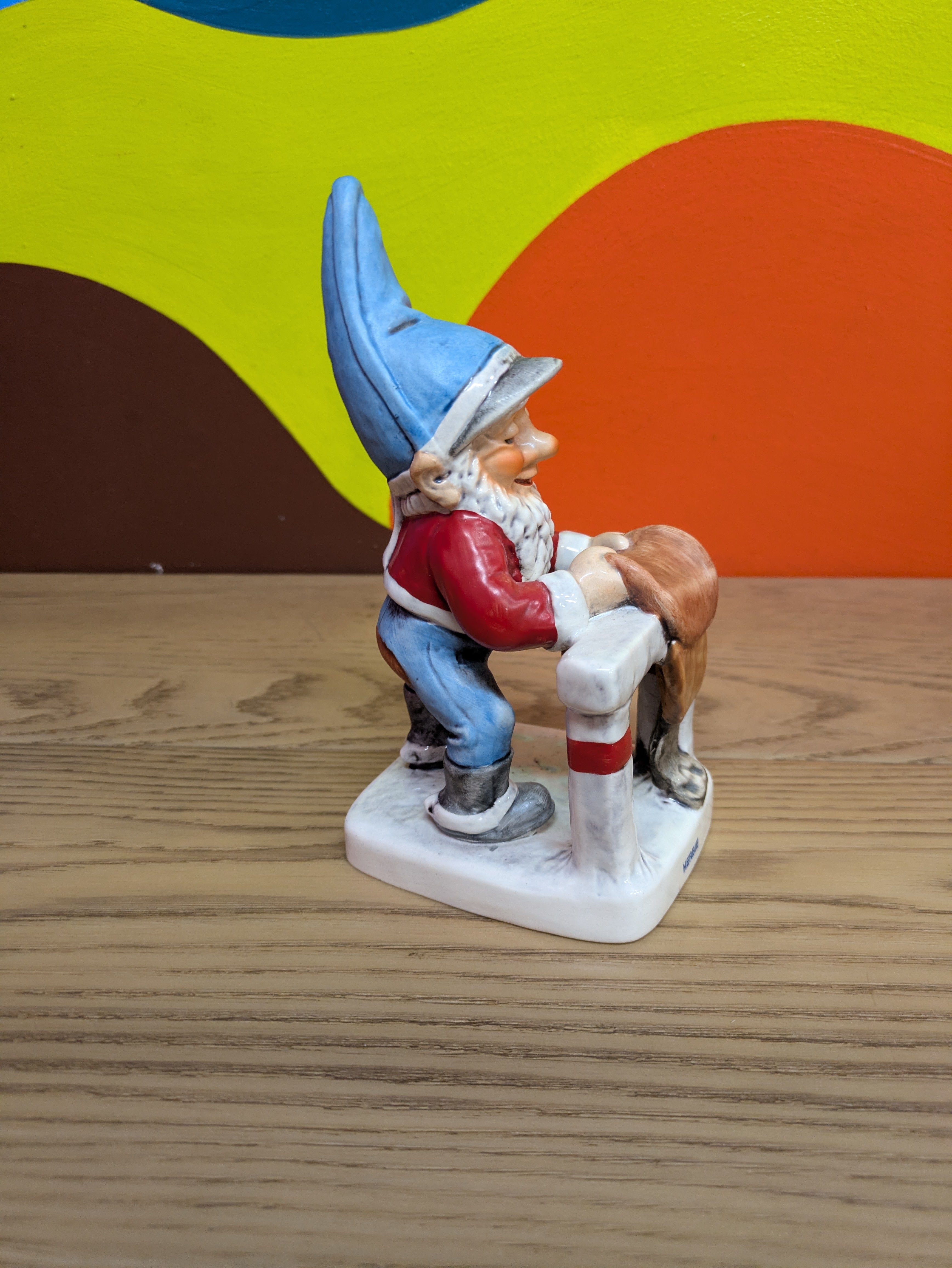 Goebel Co-boy Gnome Herbie The Horseman Figurine
