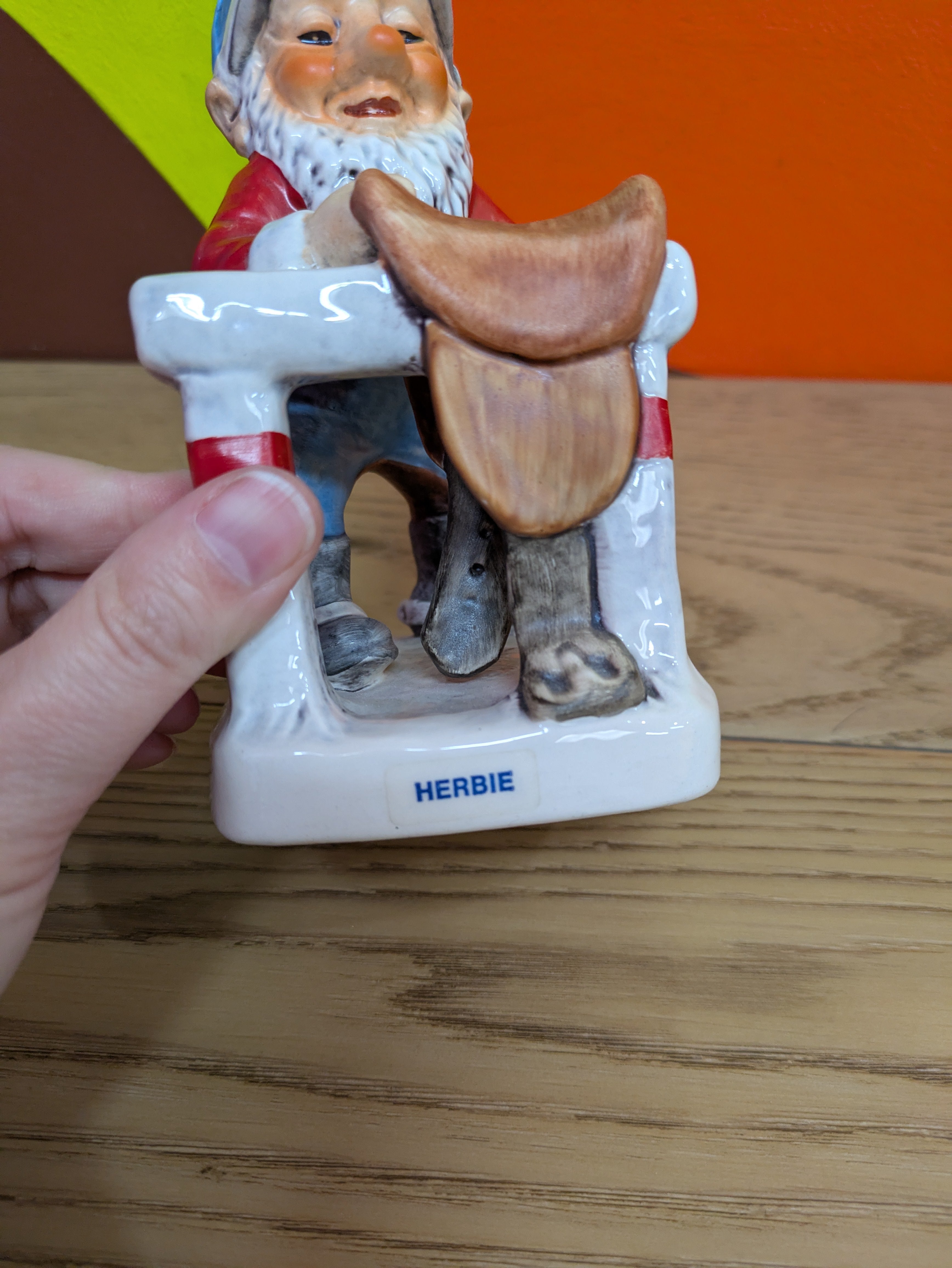 Goebel Co-boy Gnome Herbie The Horseman Figurine
