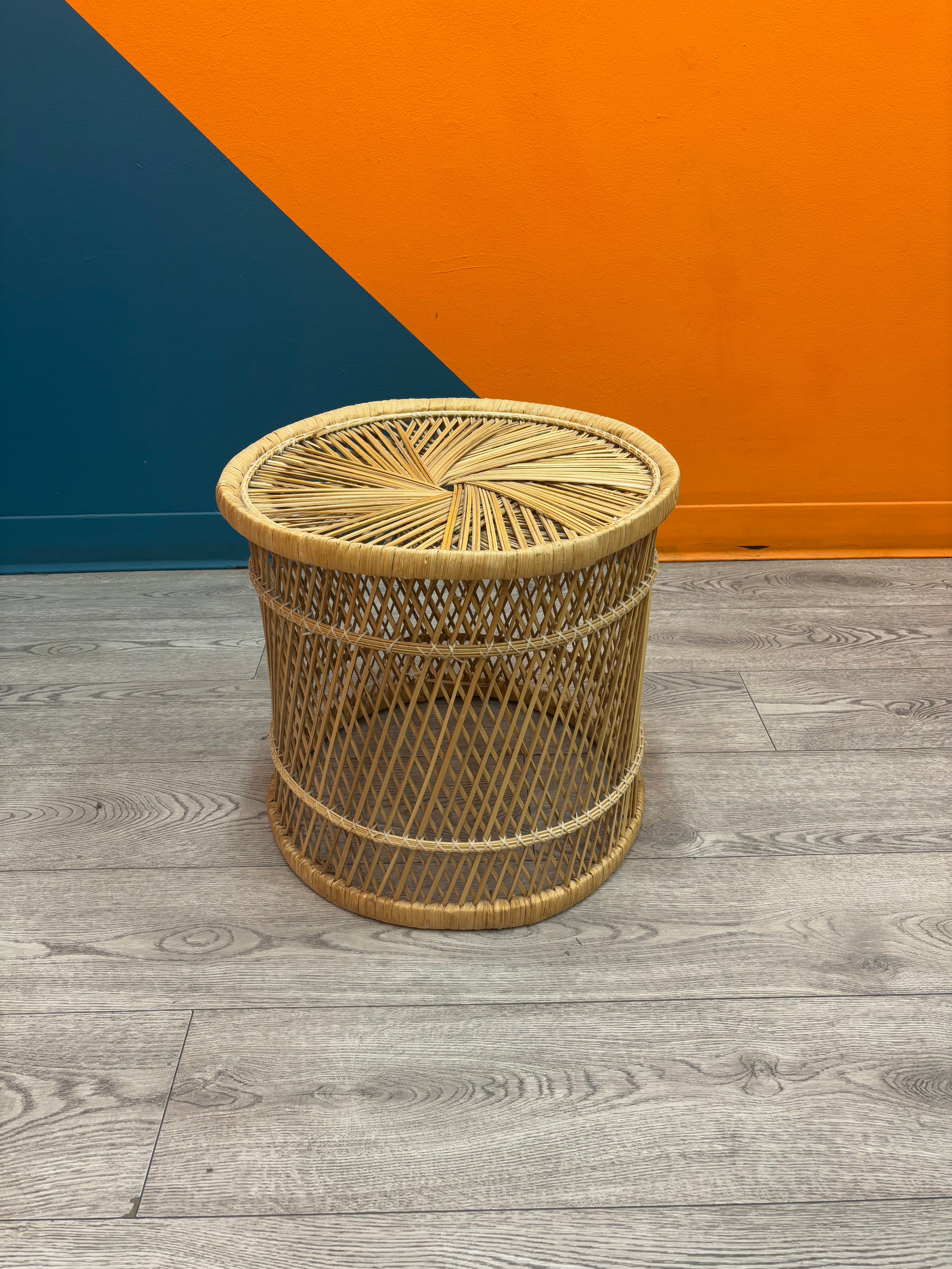 Large Wicker Side Table
