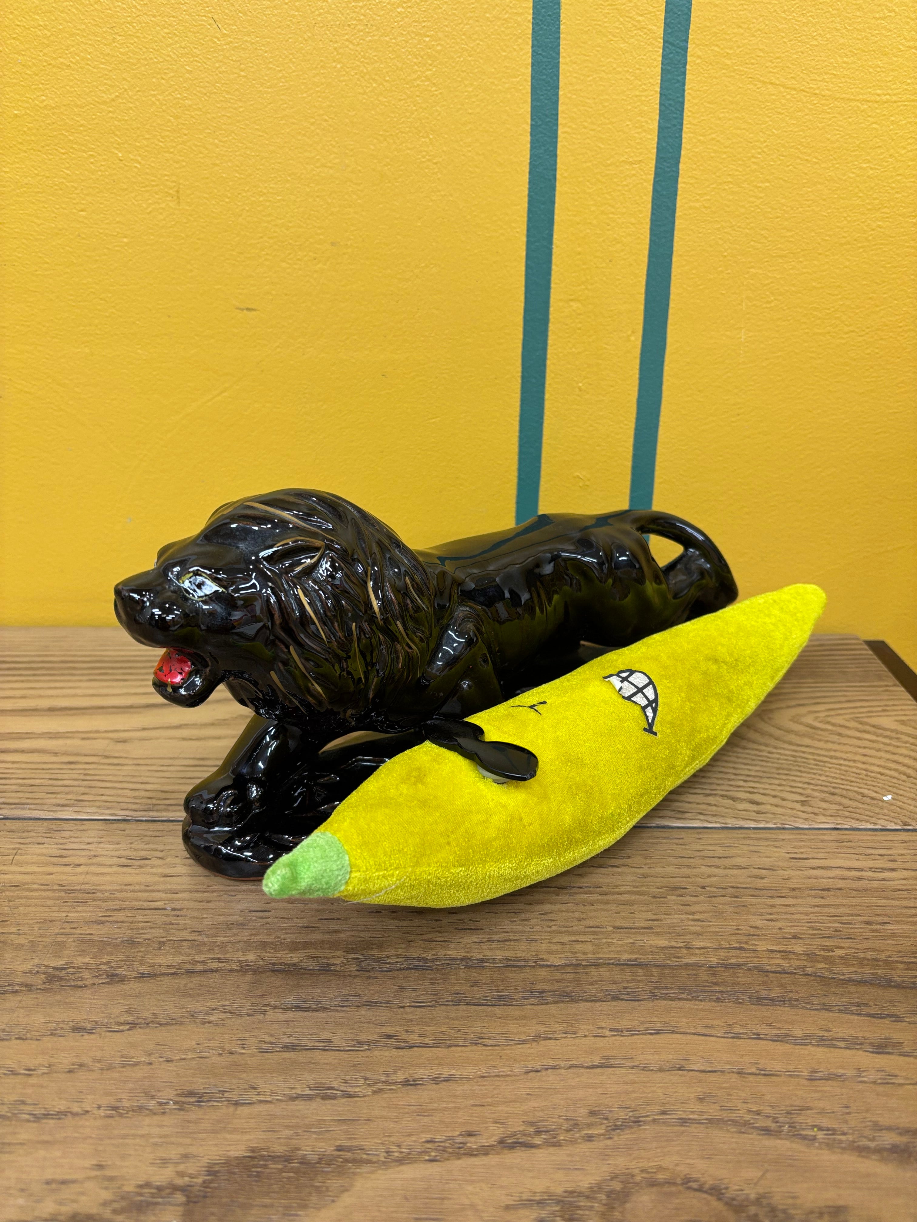 Black Lion Figurine