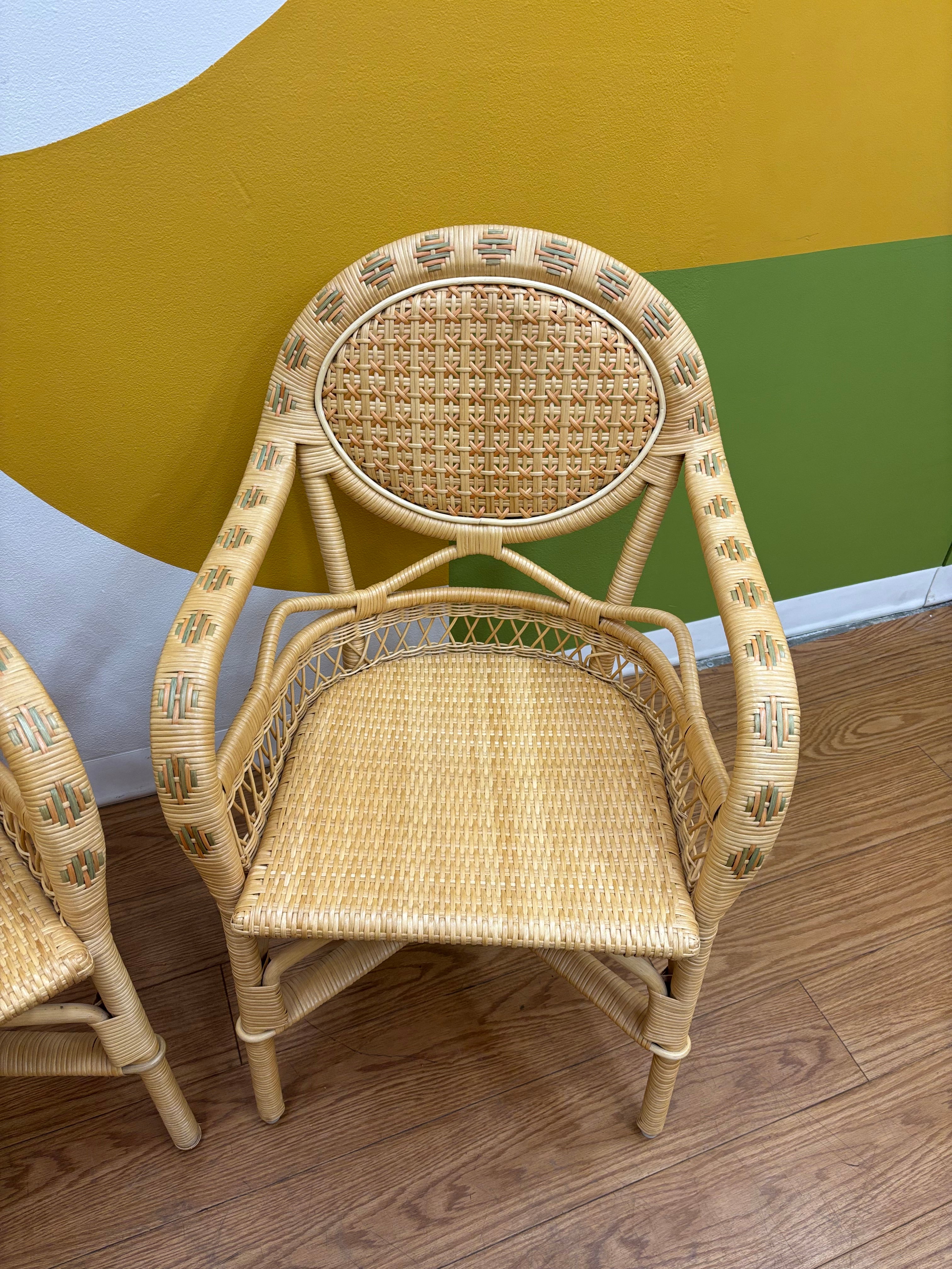 (2) Wicker Armchairs