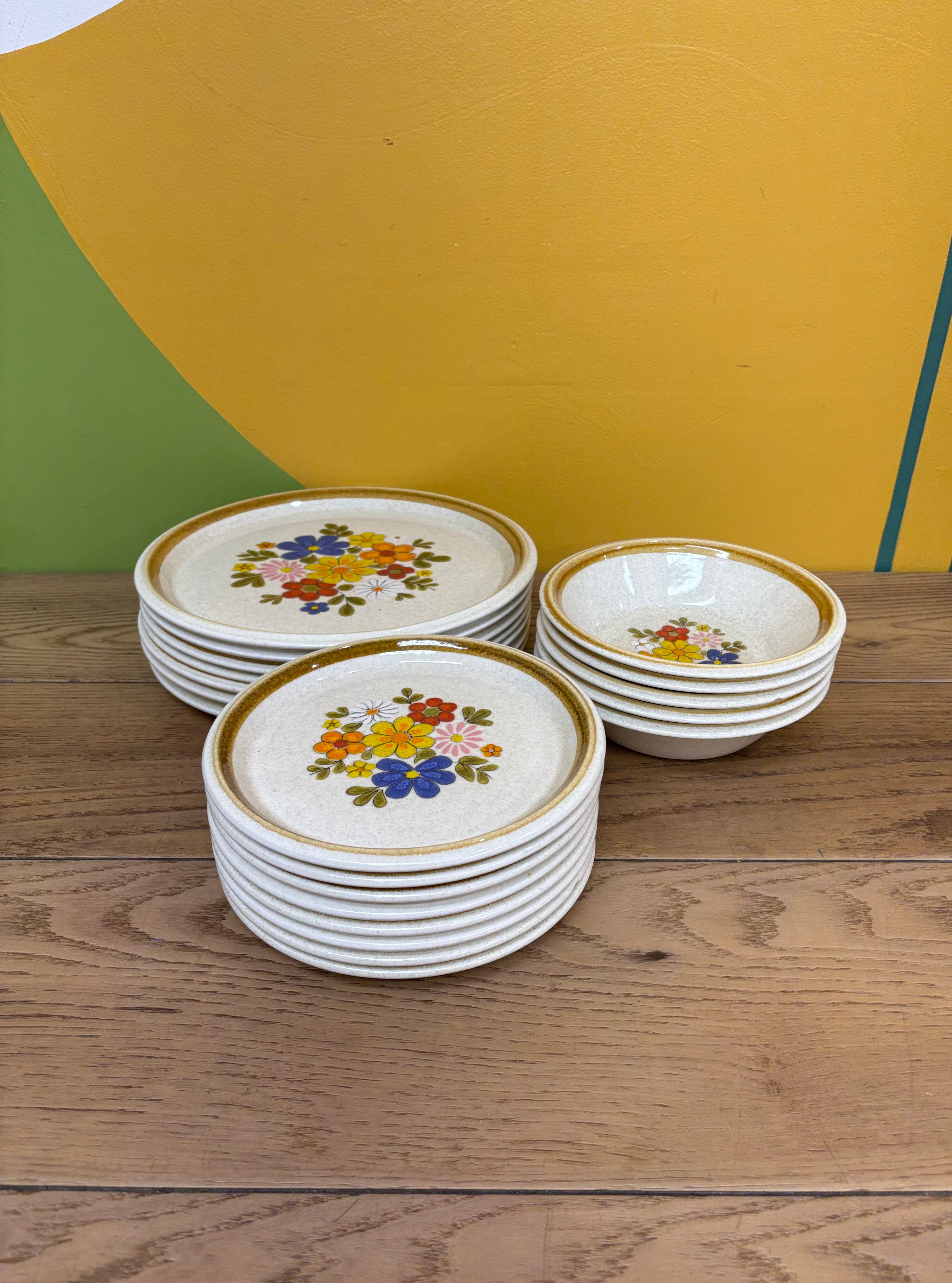 Mikasa Stone Manor Floribunda Plates & Bowls Bundle