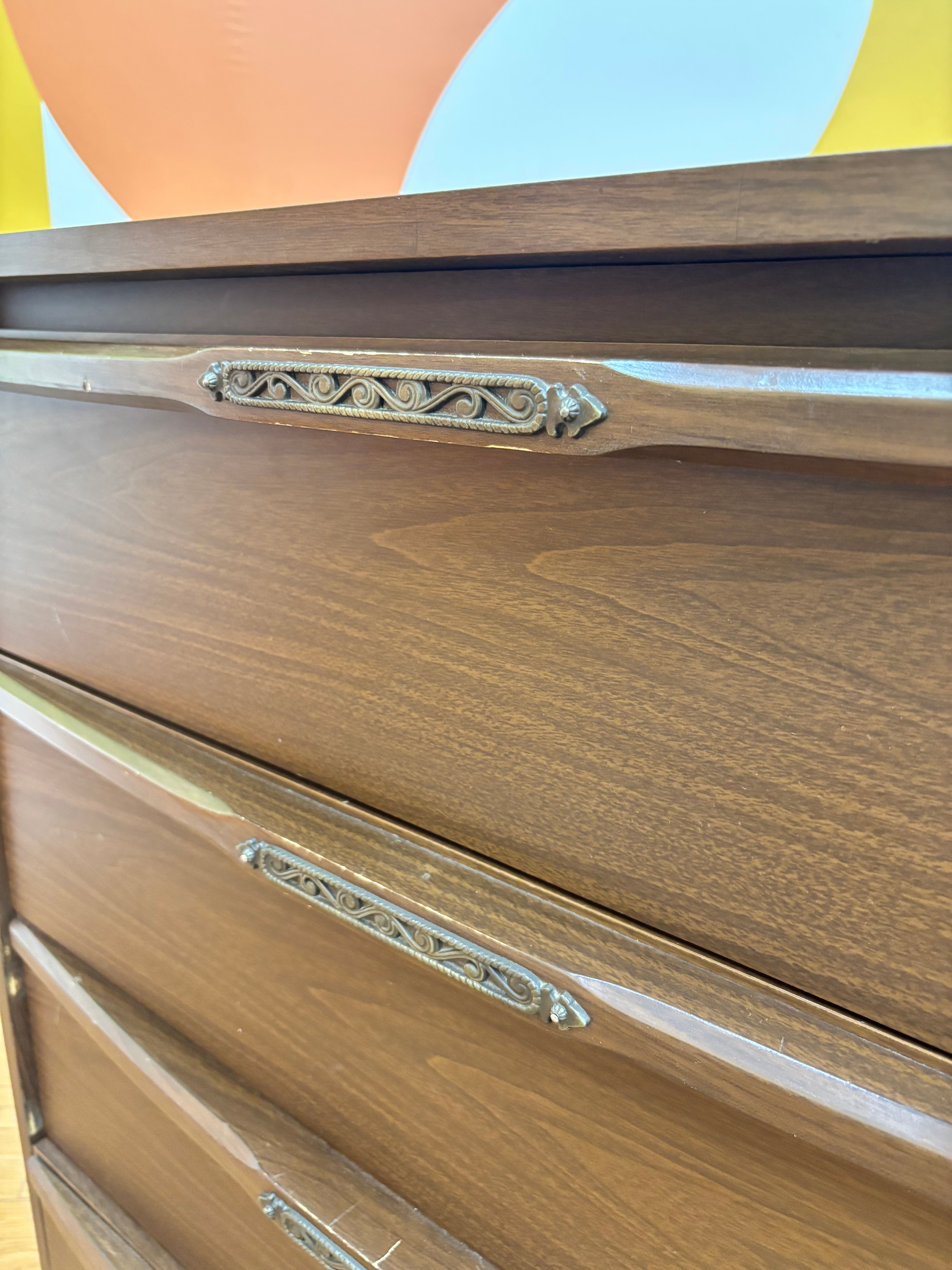 Wood 4-Drawer Dresser