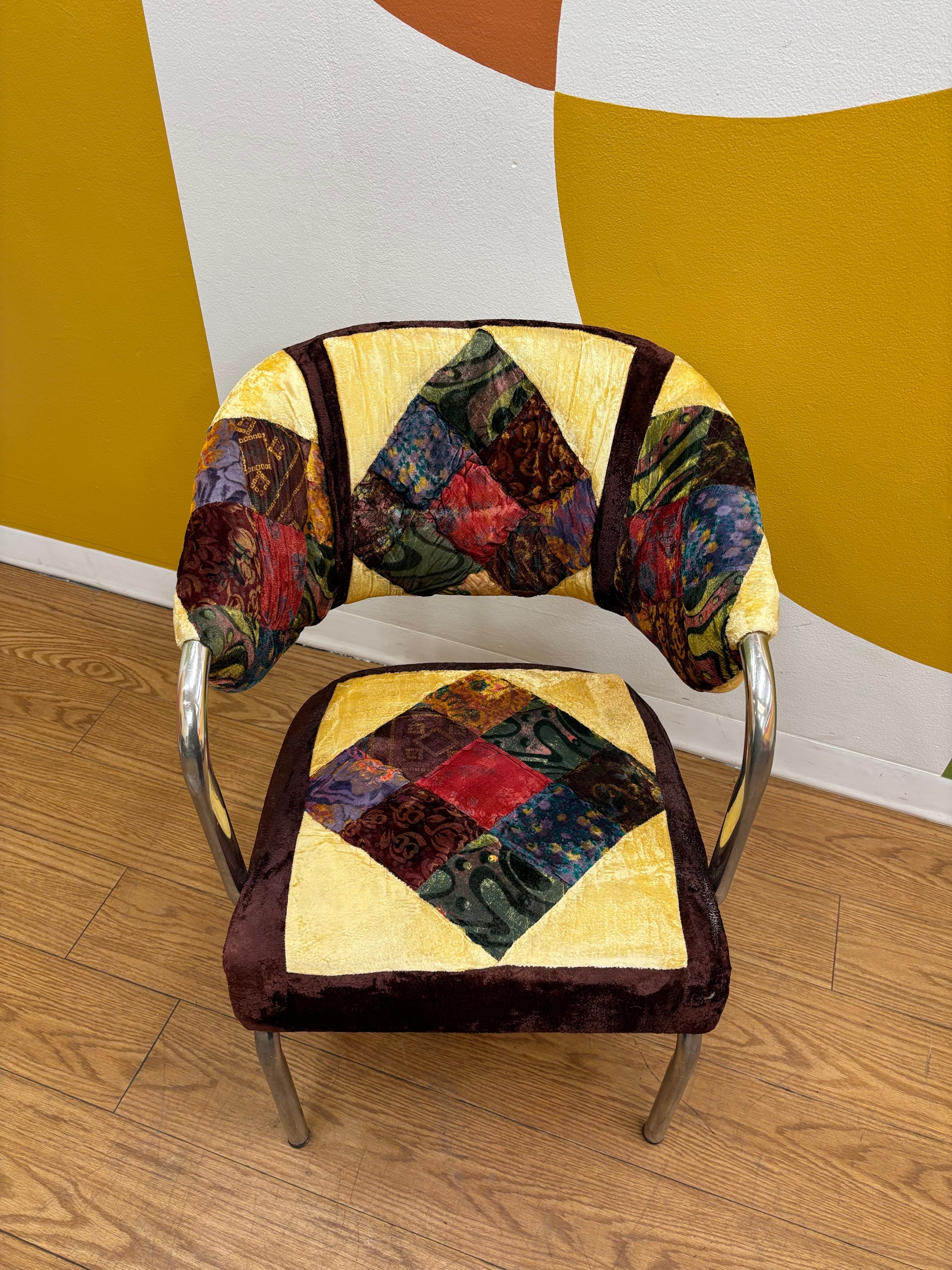 Chrome Patchwork Chair