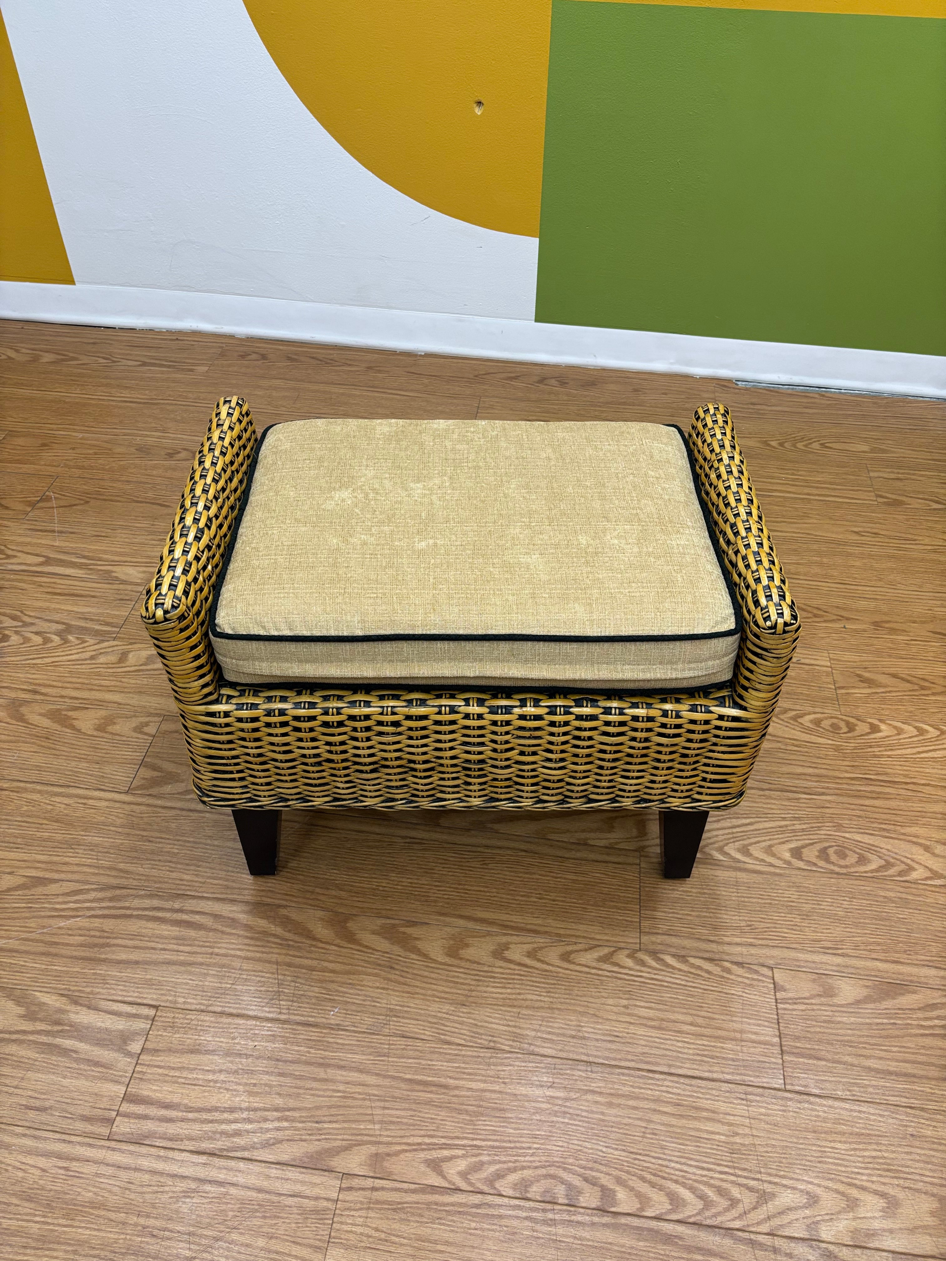 Wicker Ottoman