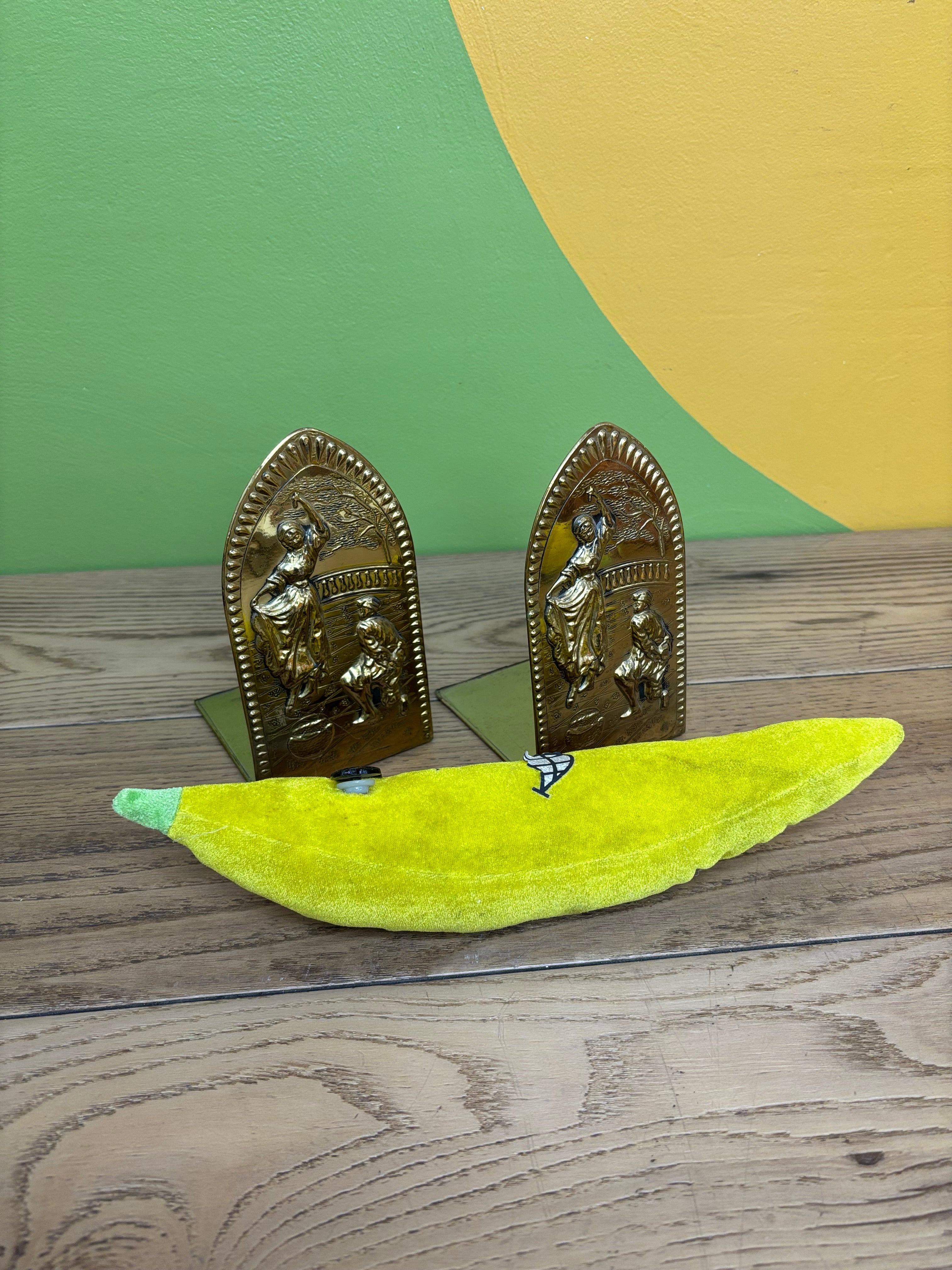 Gold Toned Bookends