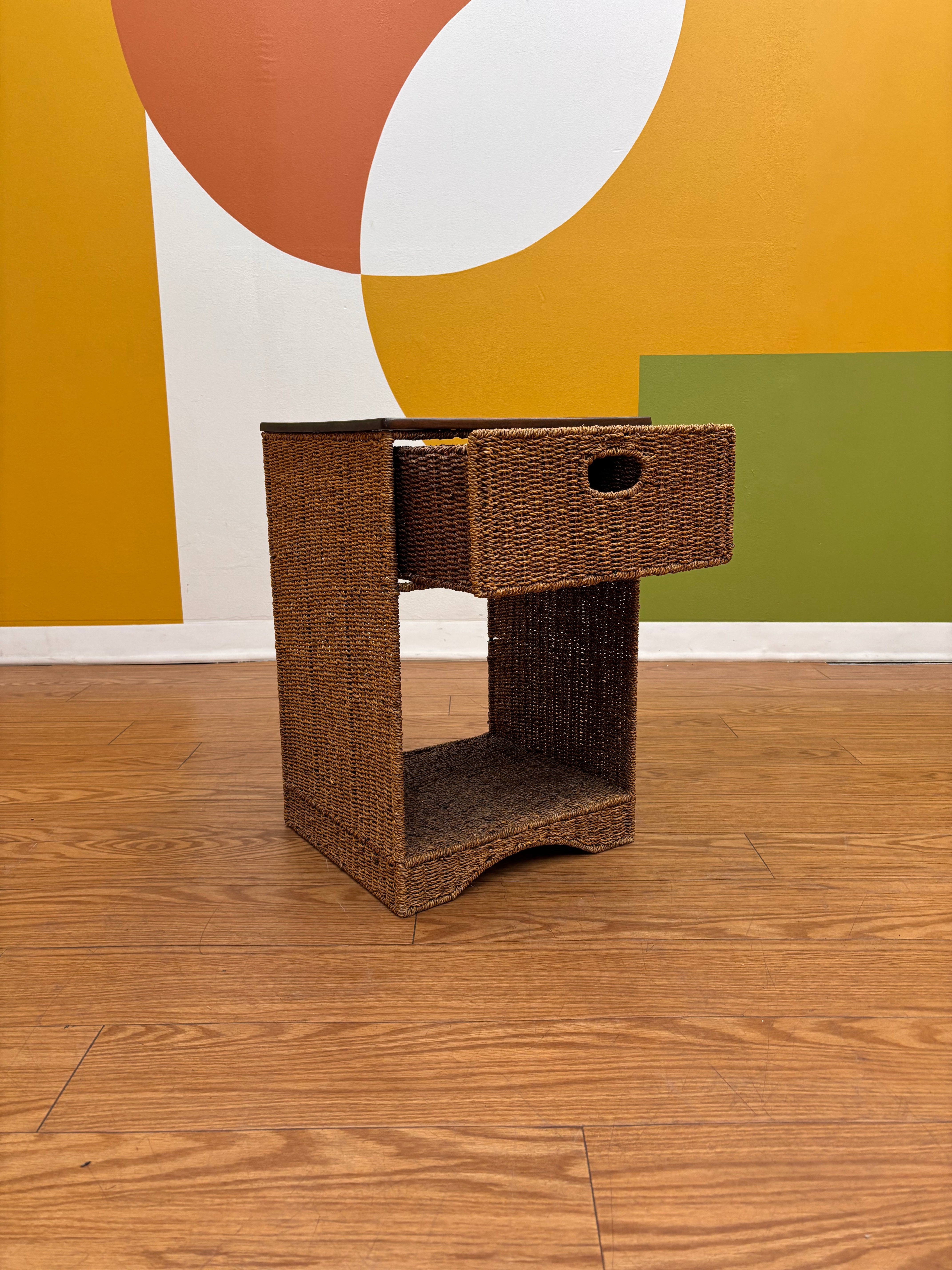 Wicker Nightstand