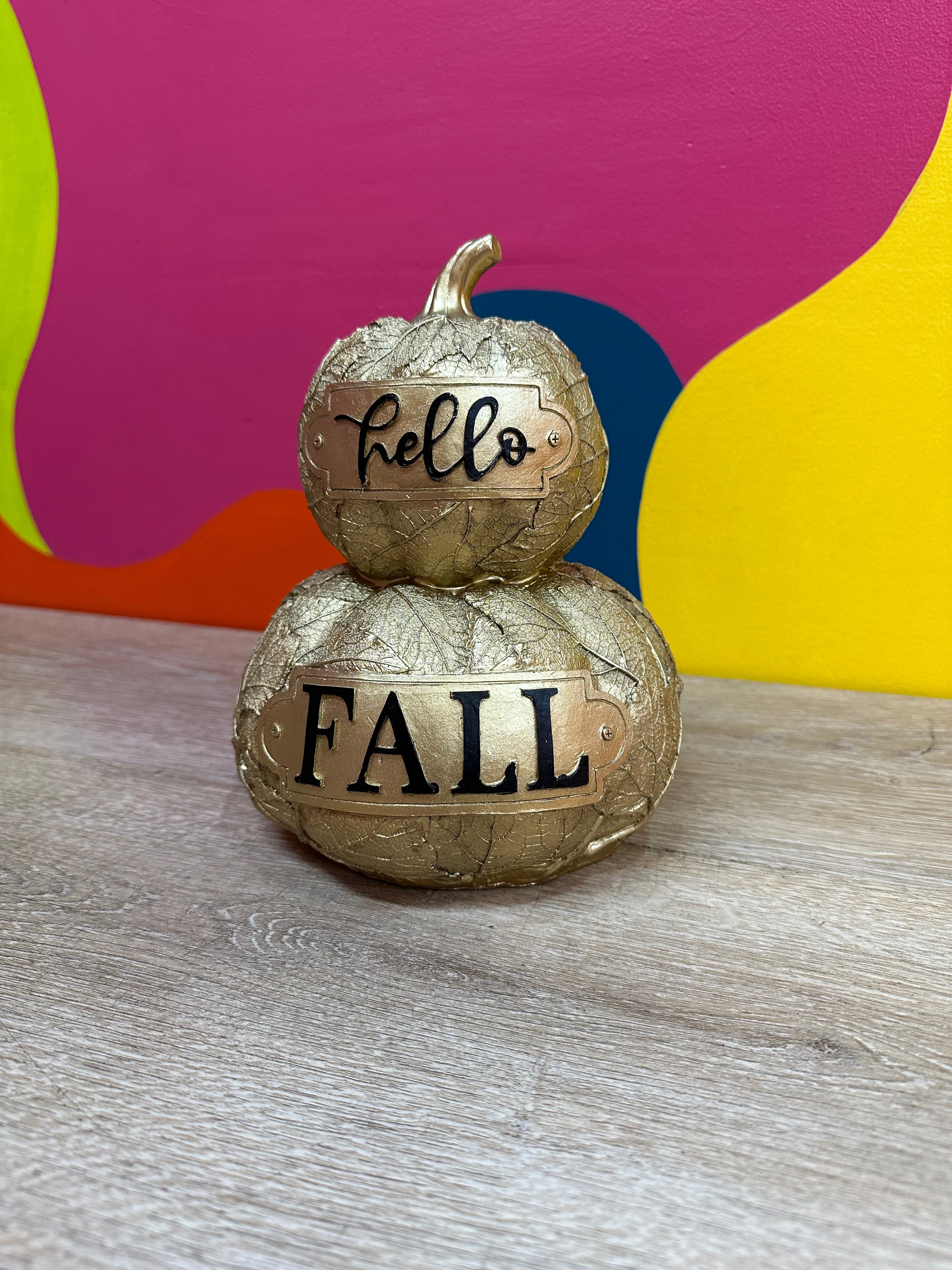 Double Stacked Gold Harvest Pumpkin