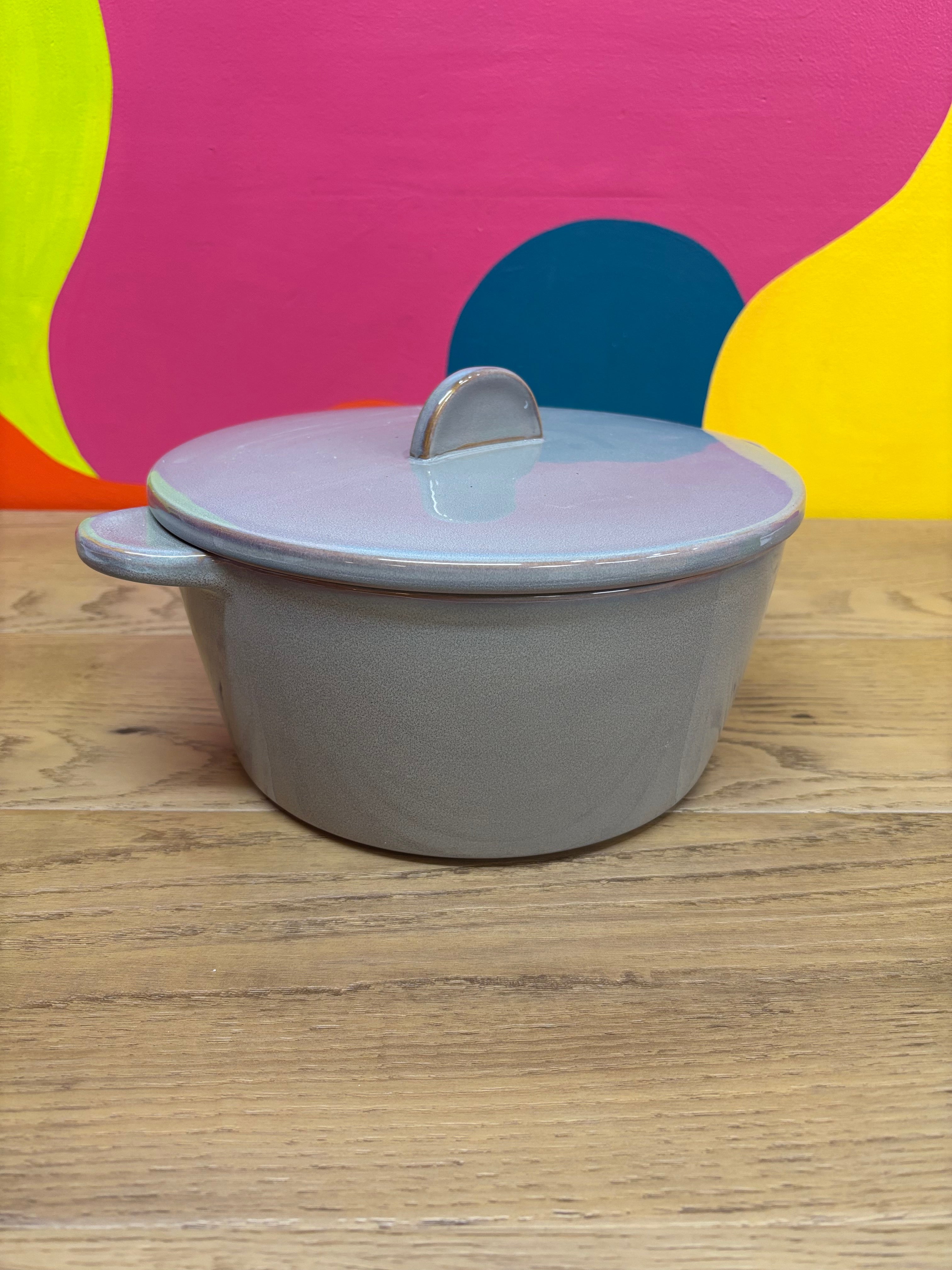 Grey Stoneware Pot