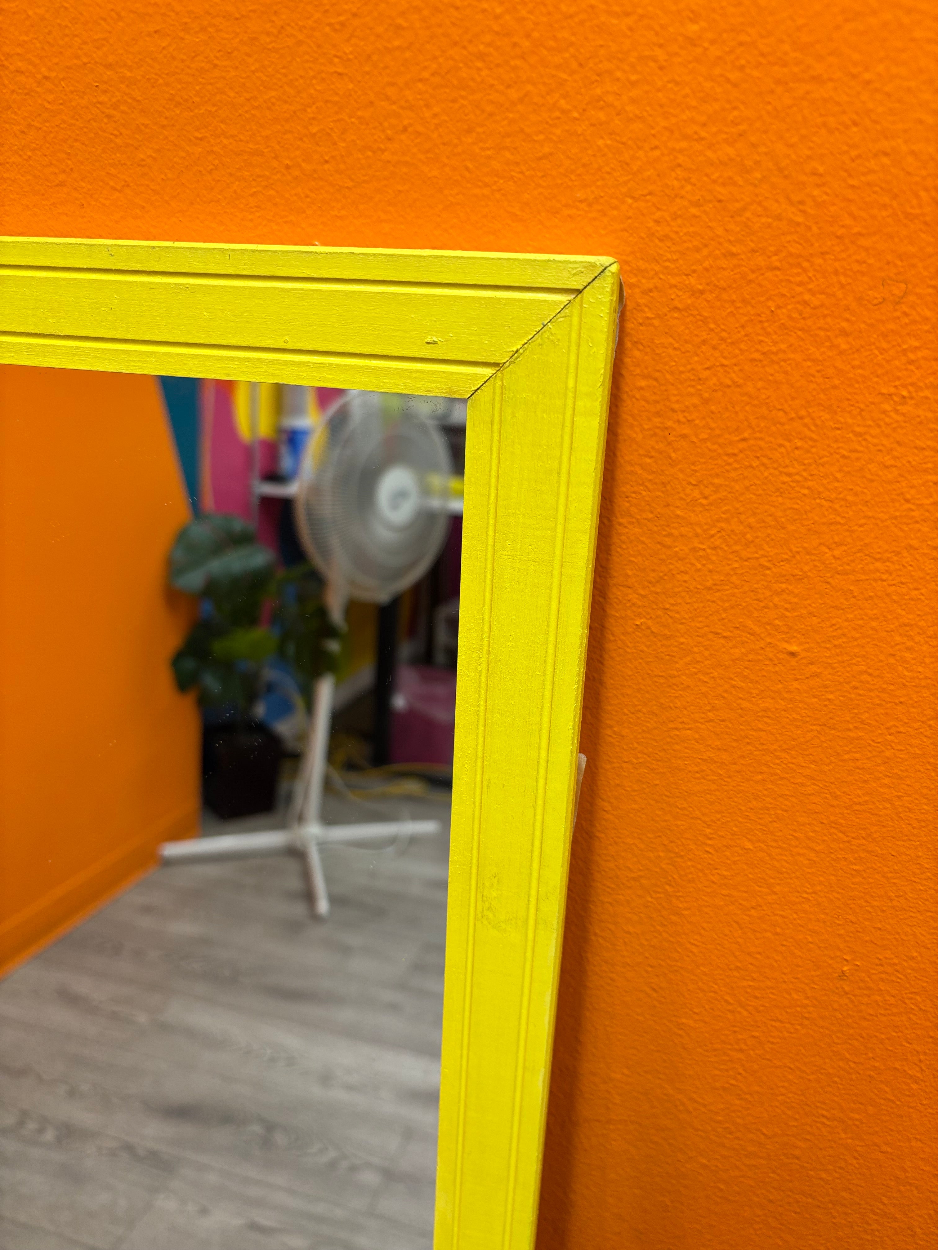 Yellow Framed Mirror
