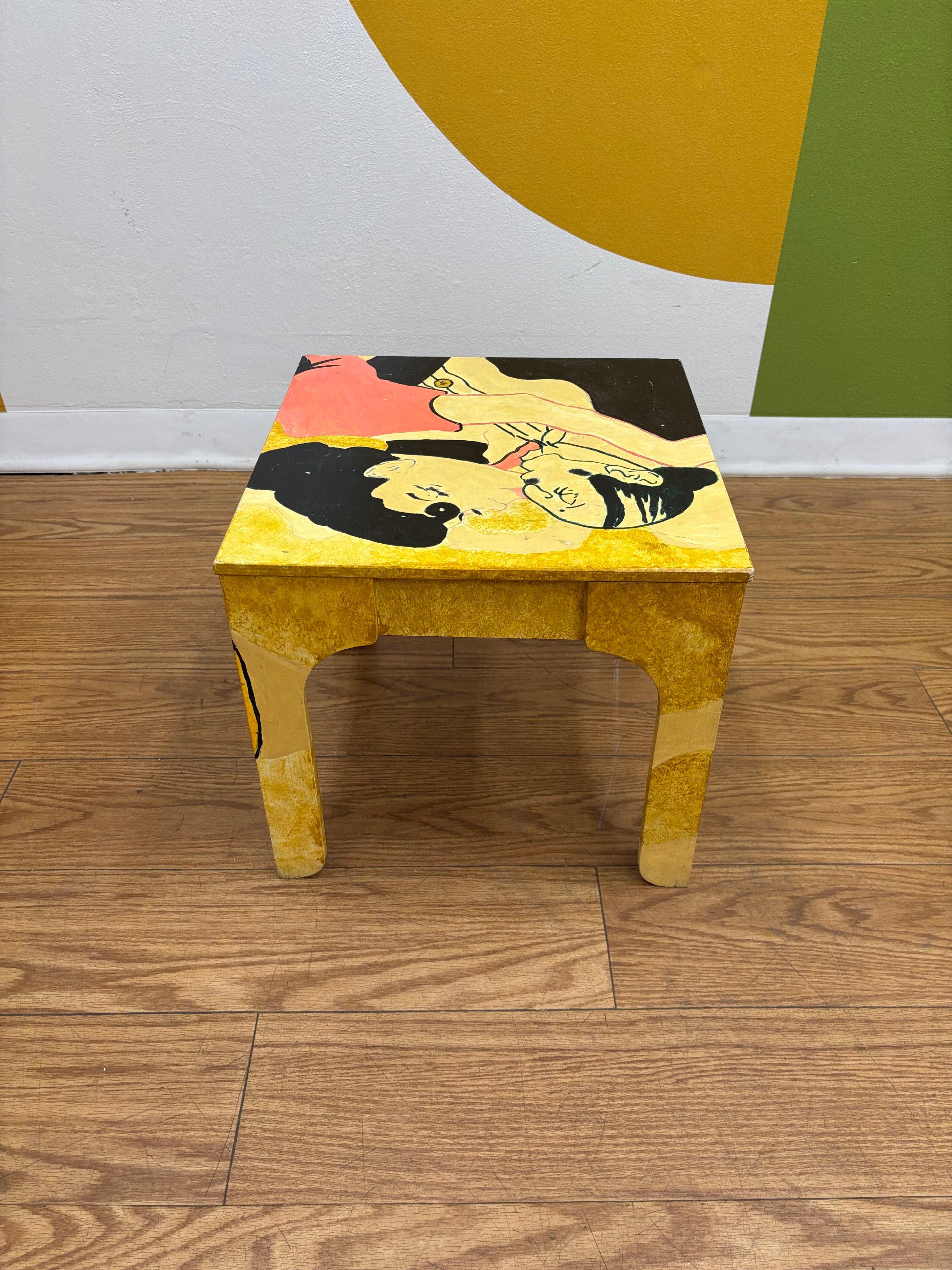 Small Hand Painted Side Table