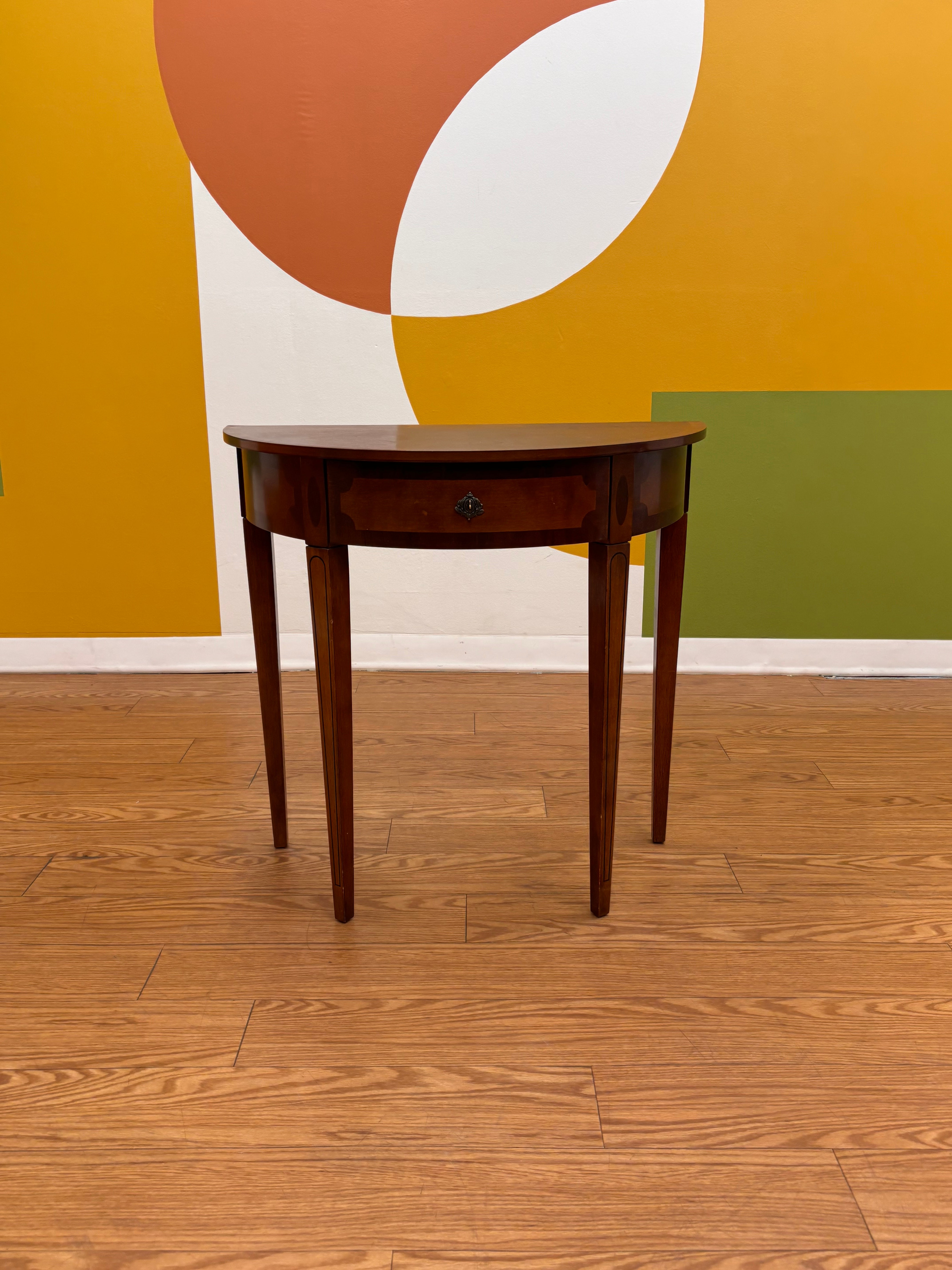 Wood Half Moon Table