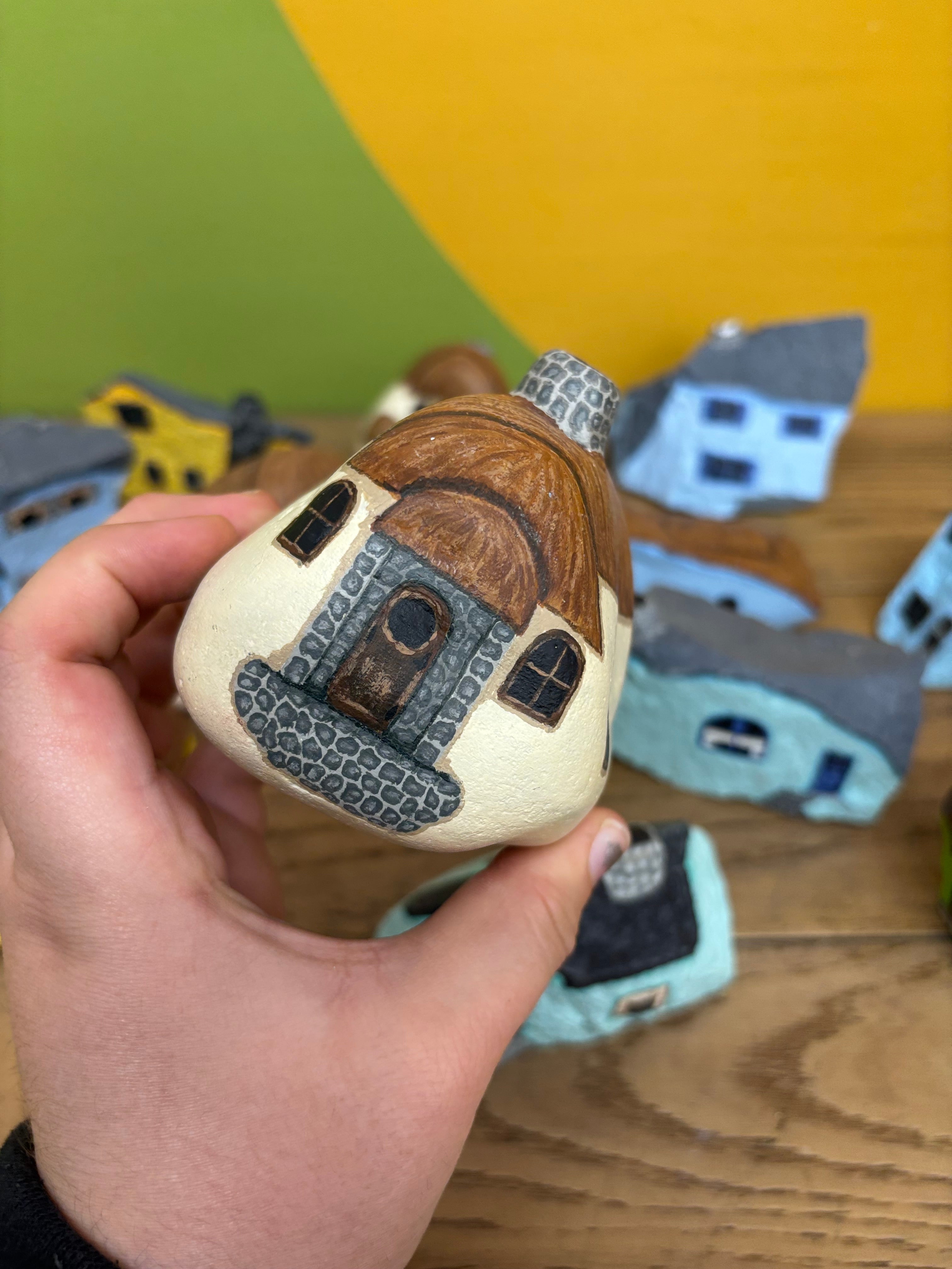 Bundle of Hand Painted Rock Houses