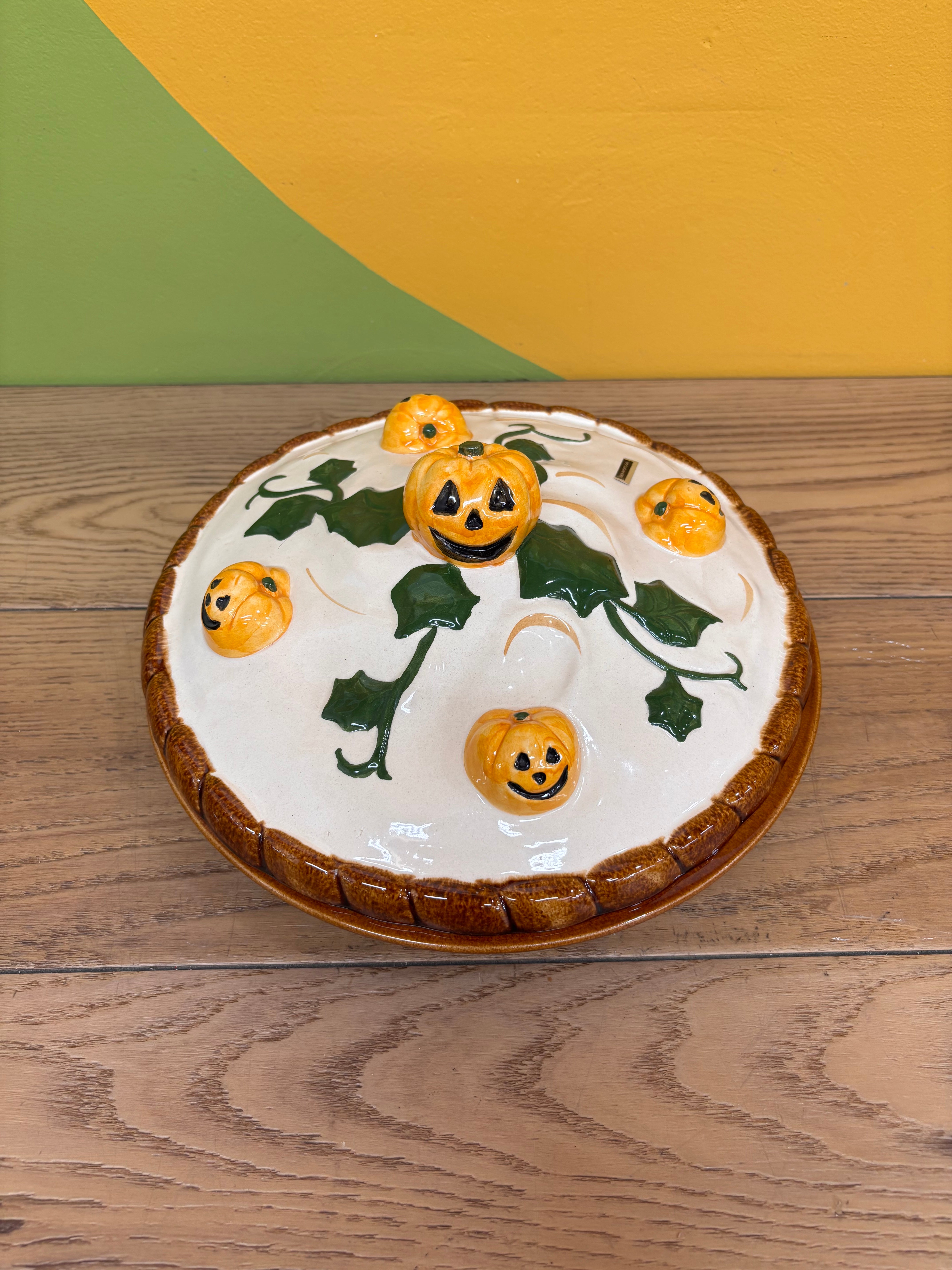 Ceramic Pumpkin Pie Dish