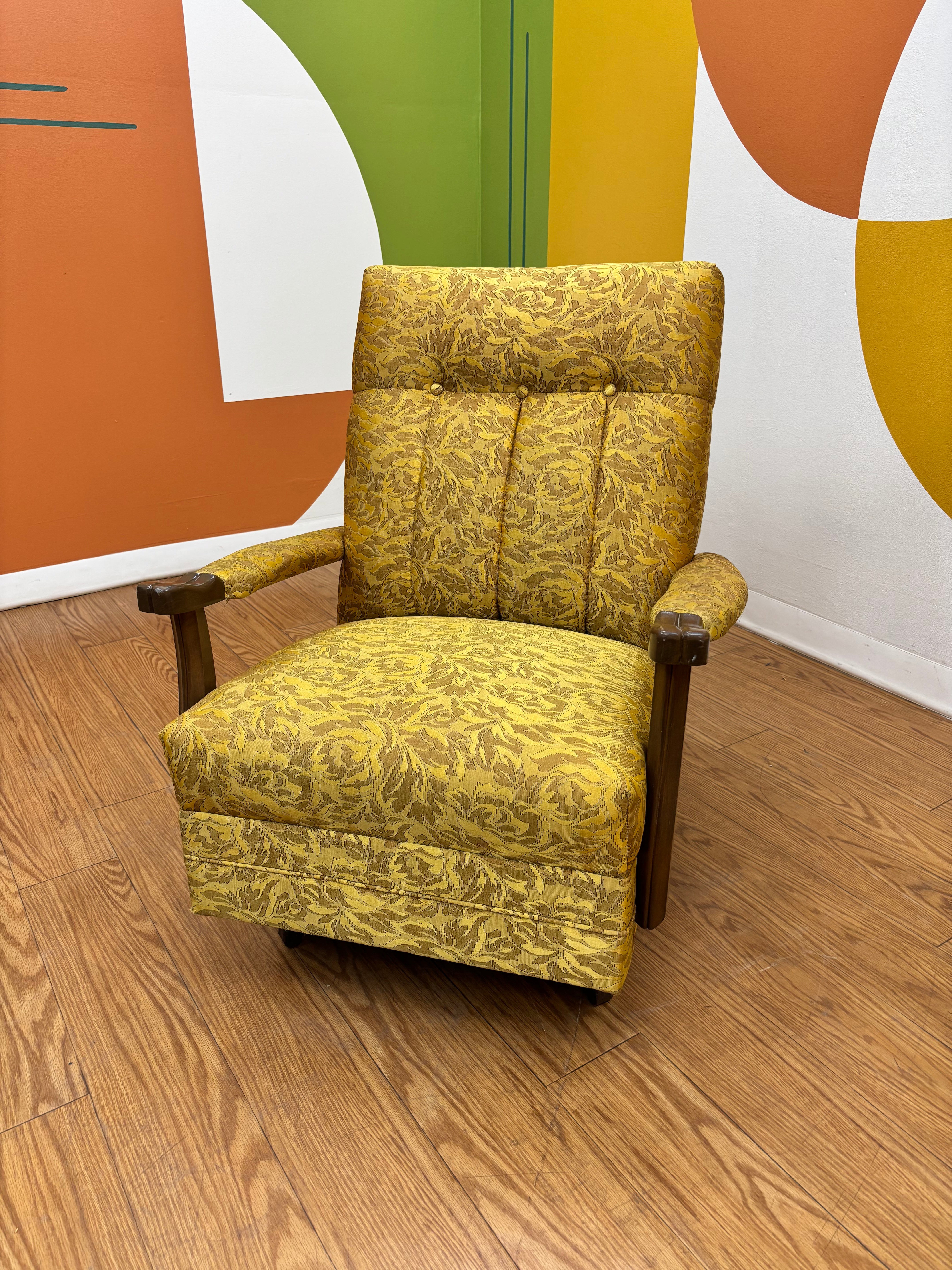 Yellow Swivel Rocking Chair