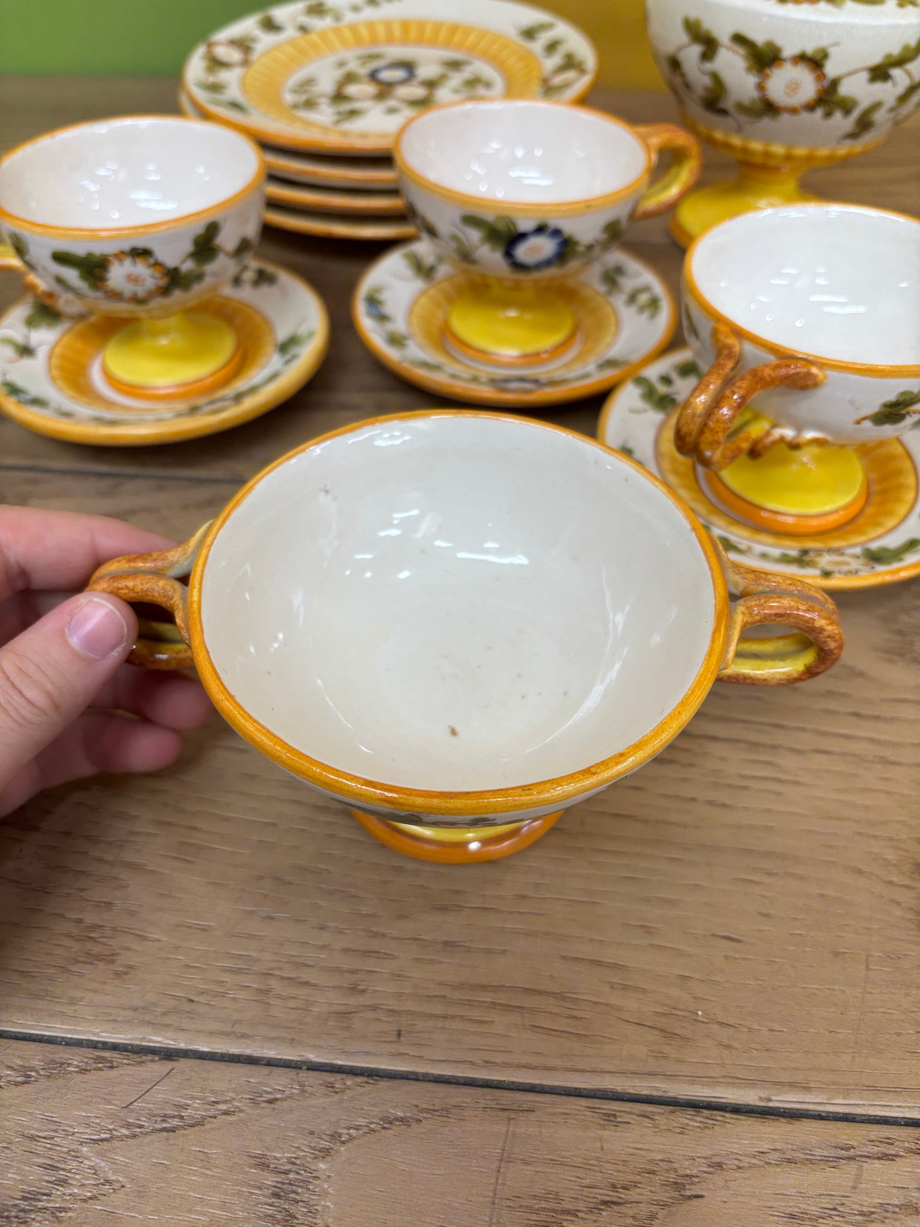 Hand Painted Ceramic Teapot Set