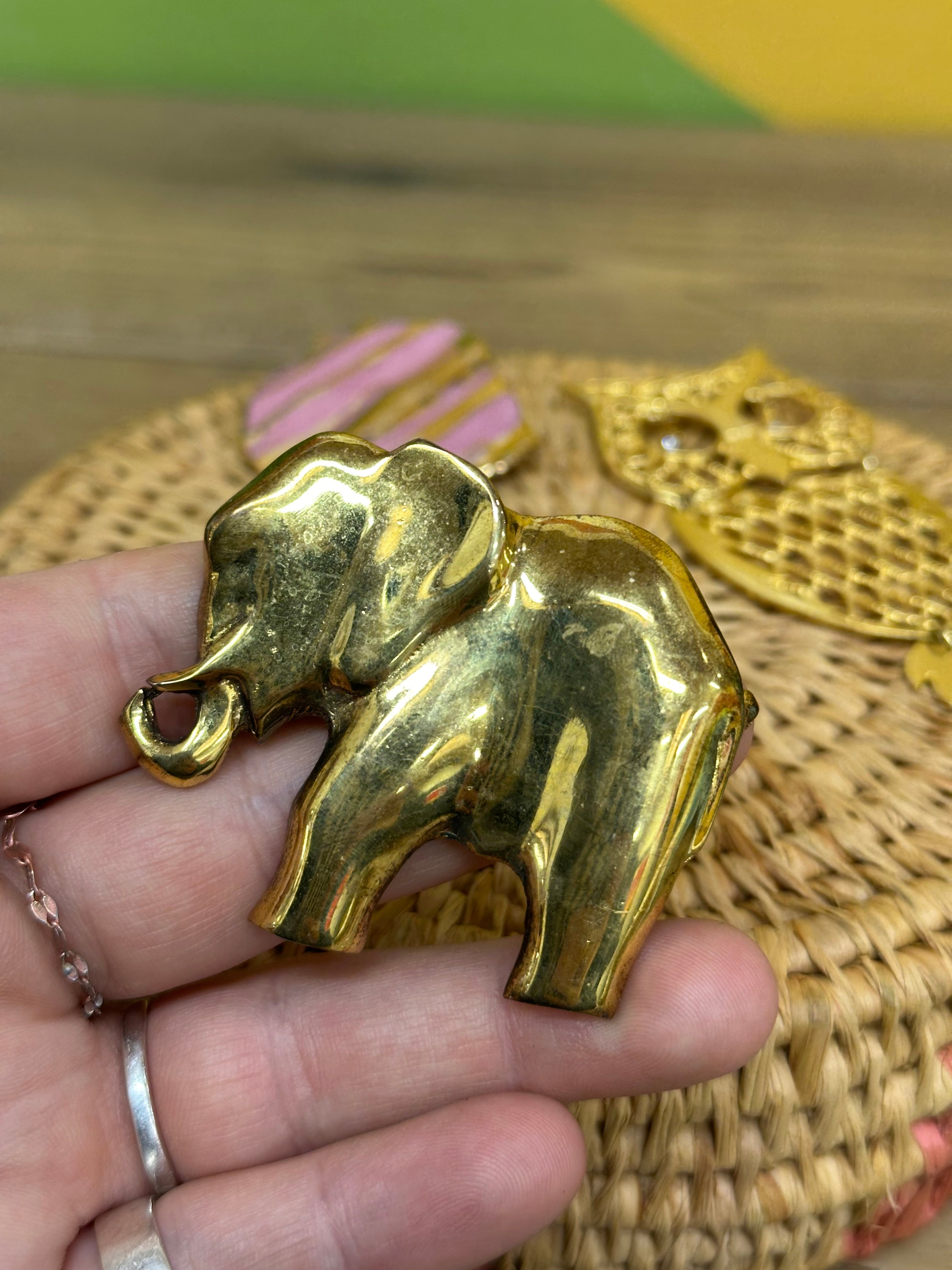 Bundle of Gold Tone Brooches