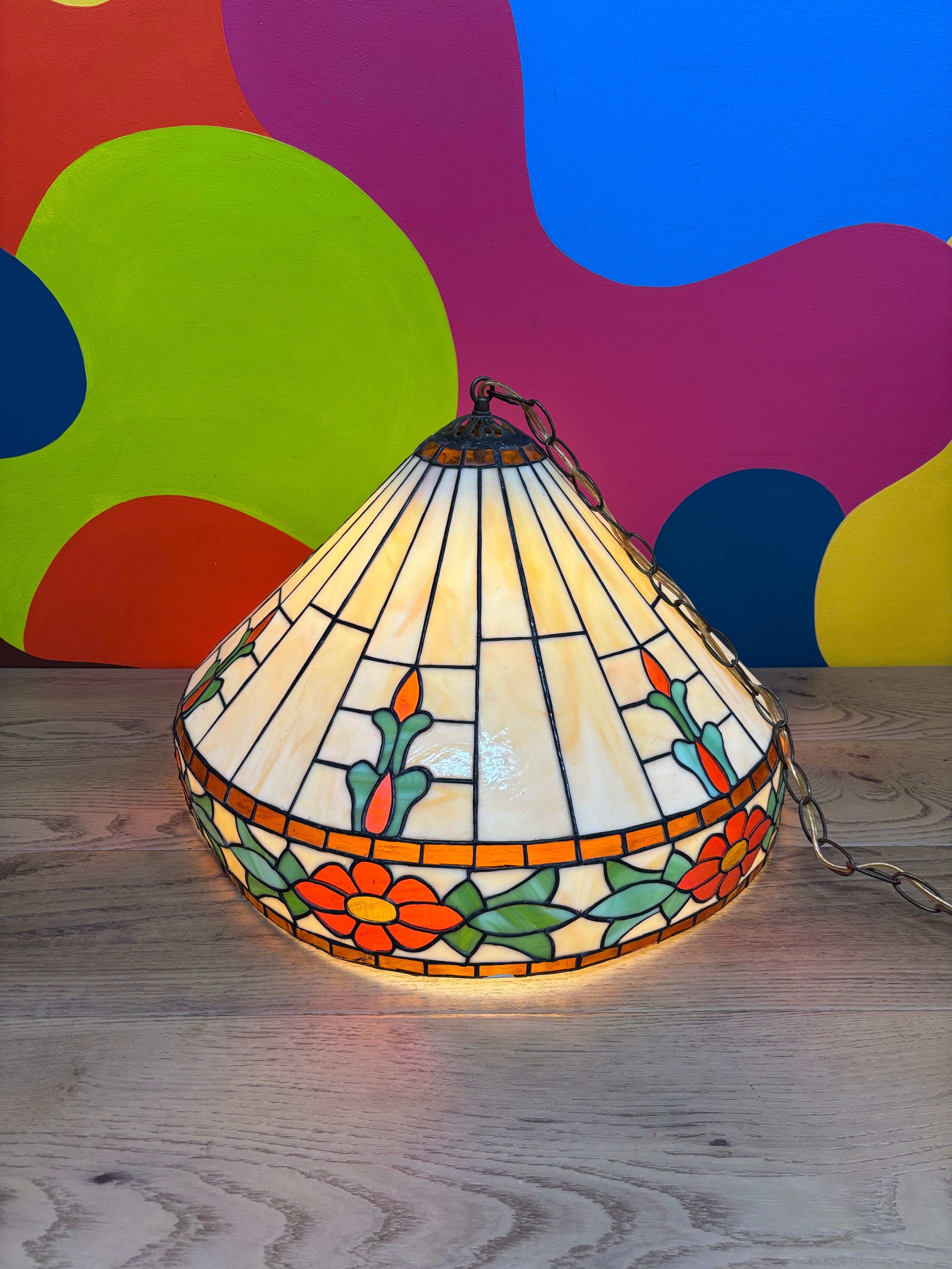 Stained Glass Swag Lamp