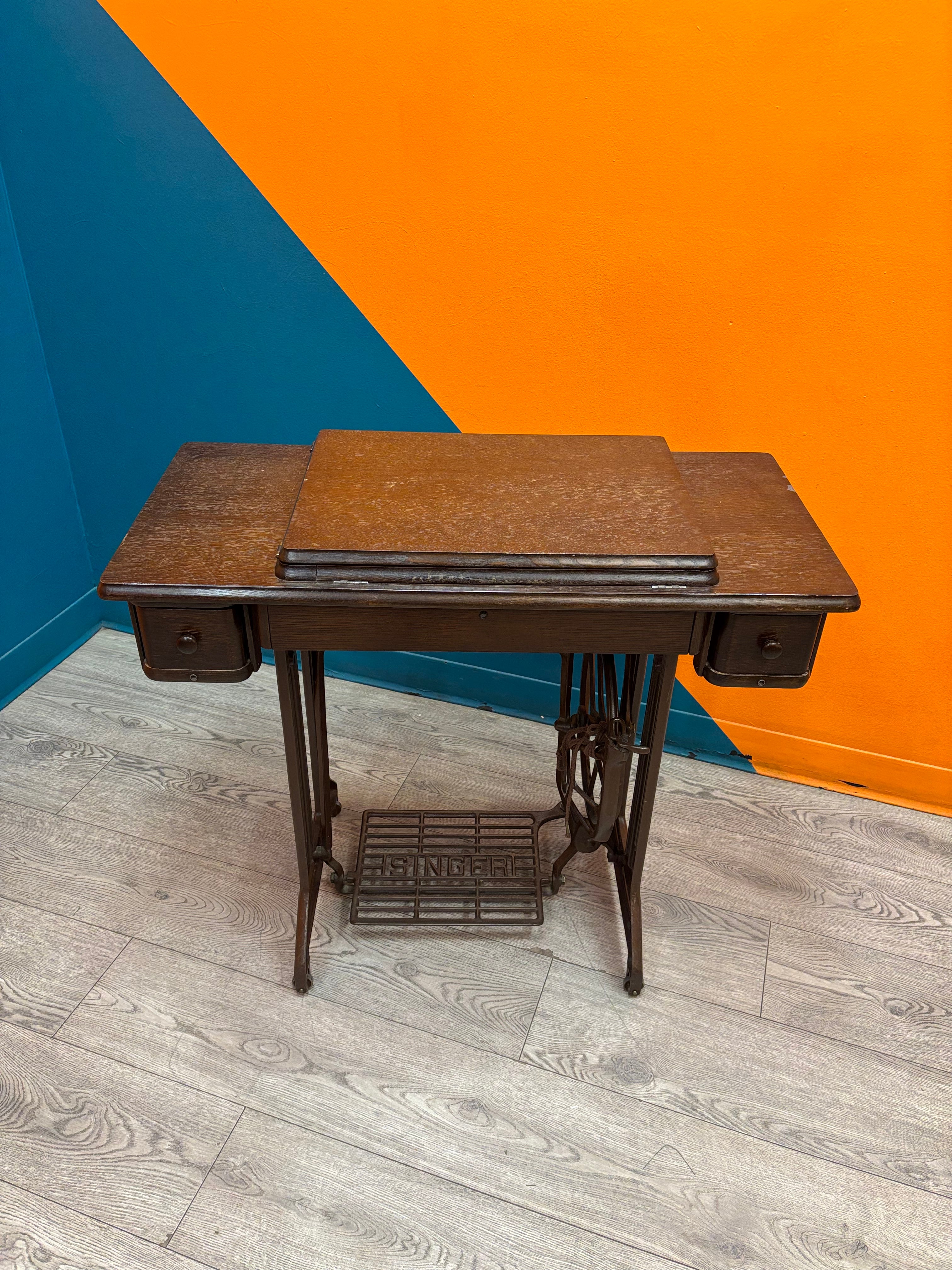 Singer Sewing Machine & Cabinet