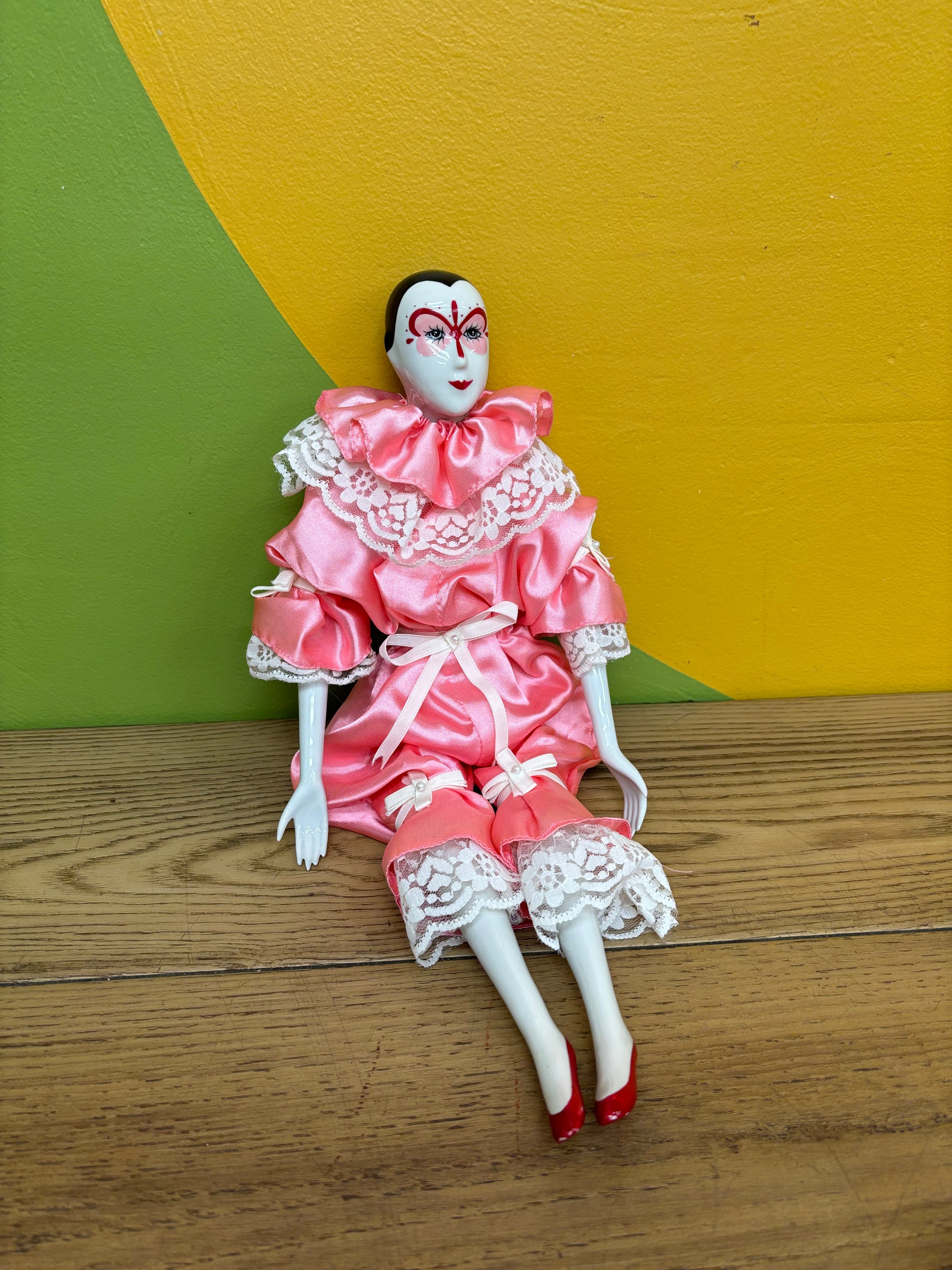 Porcelain Pierrot Doll