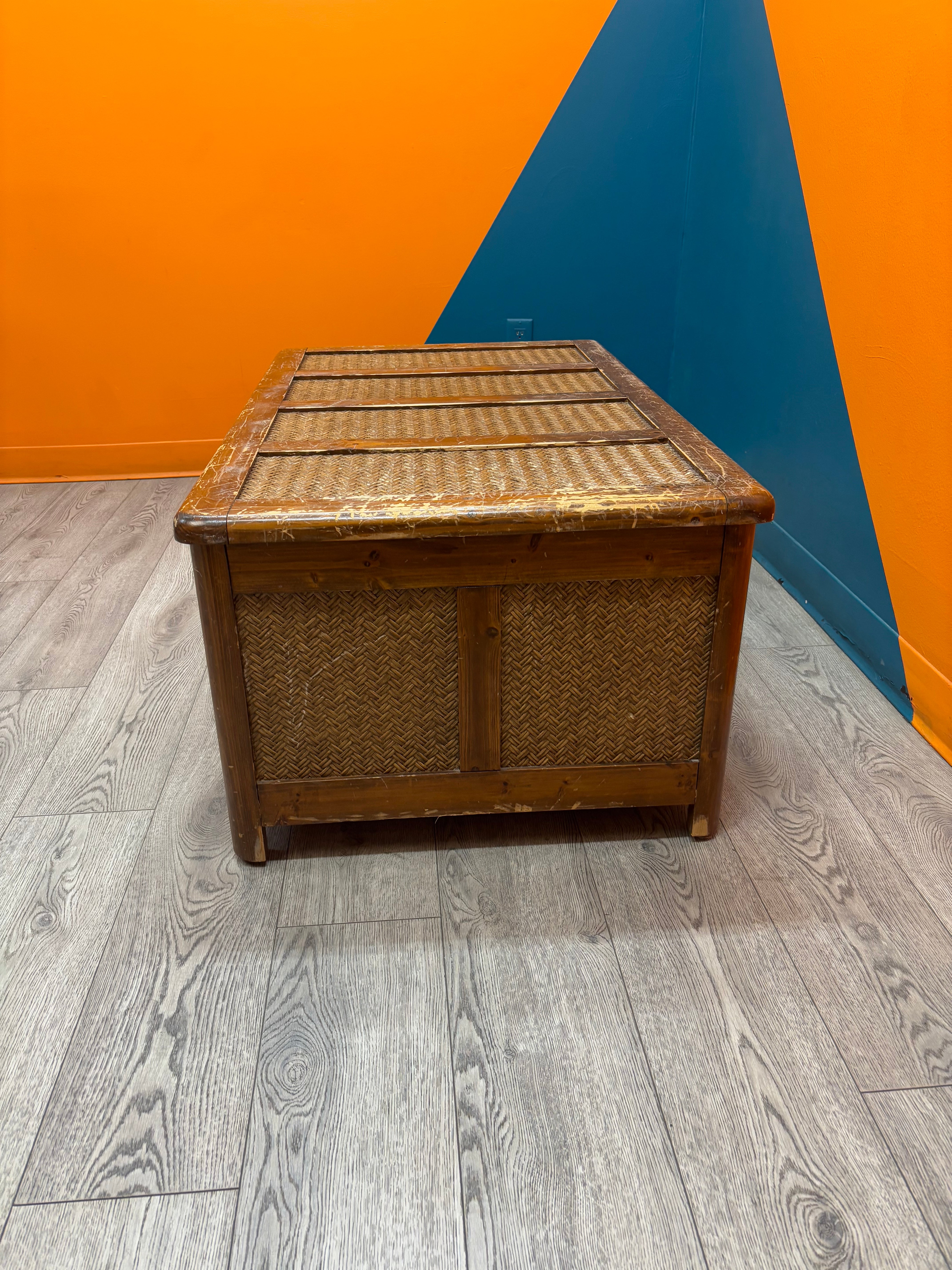Large Rattan Chest