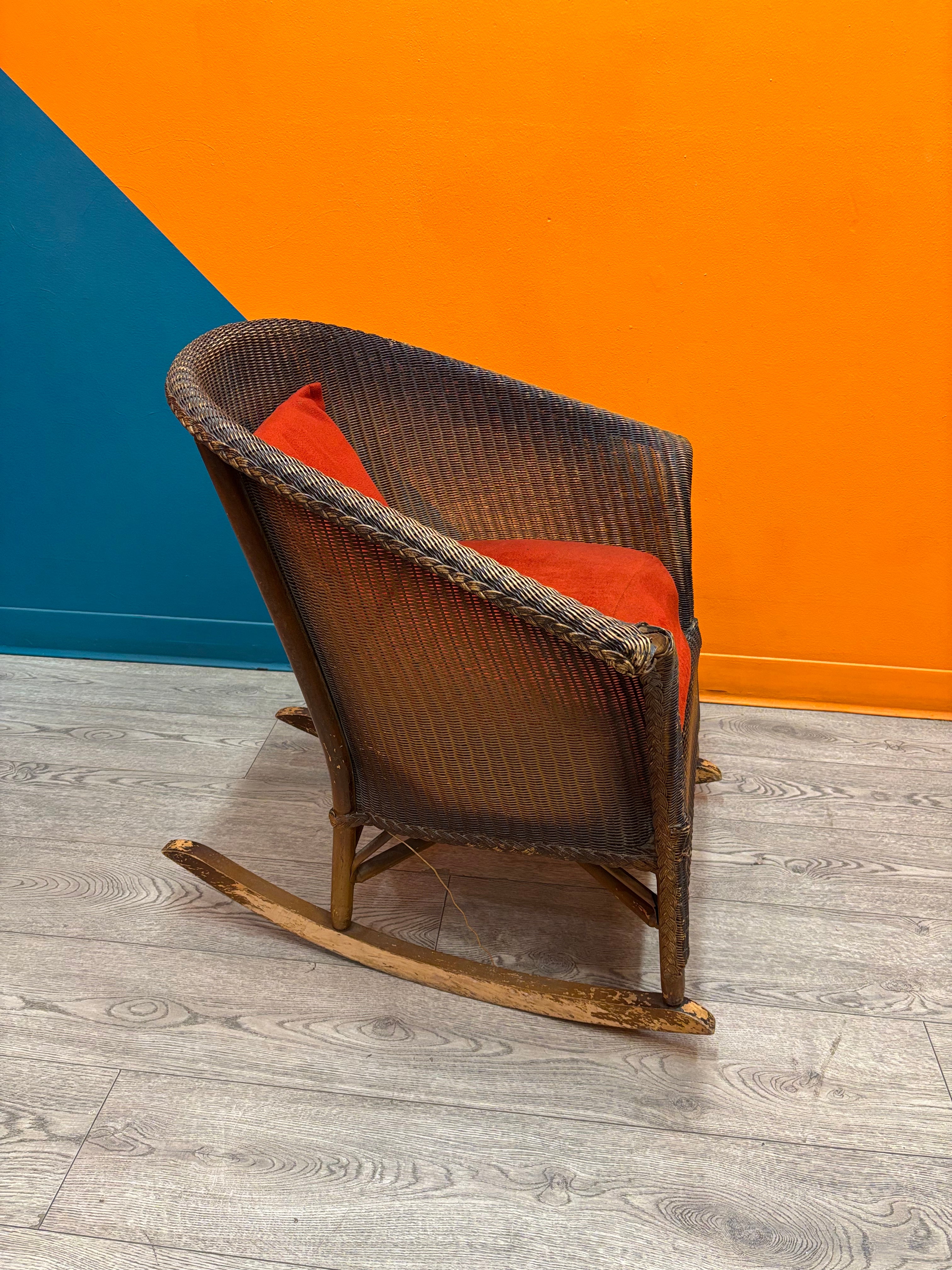 Wicker Rocking Chair with Cushion