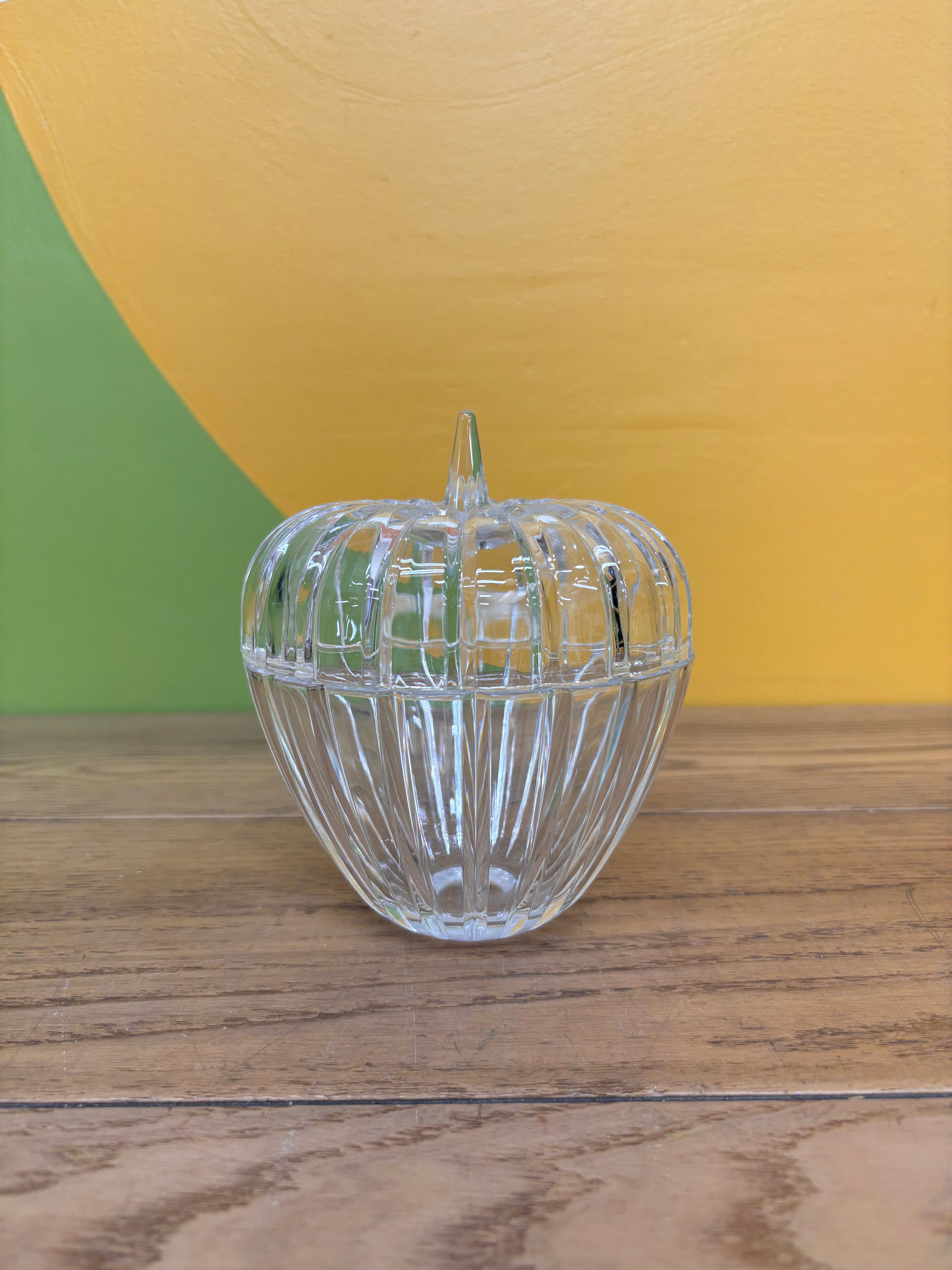 Crystal Apple Candy Dish