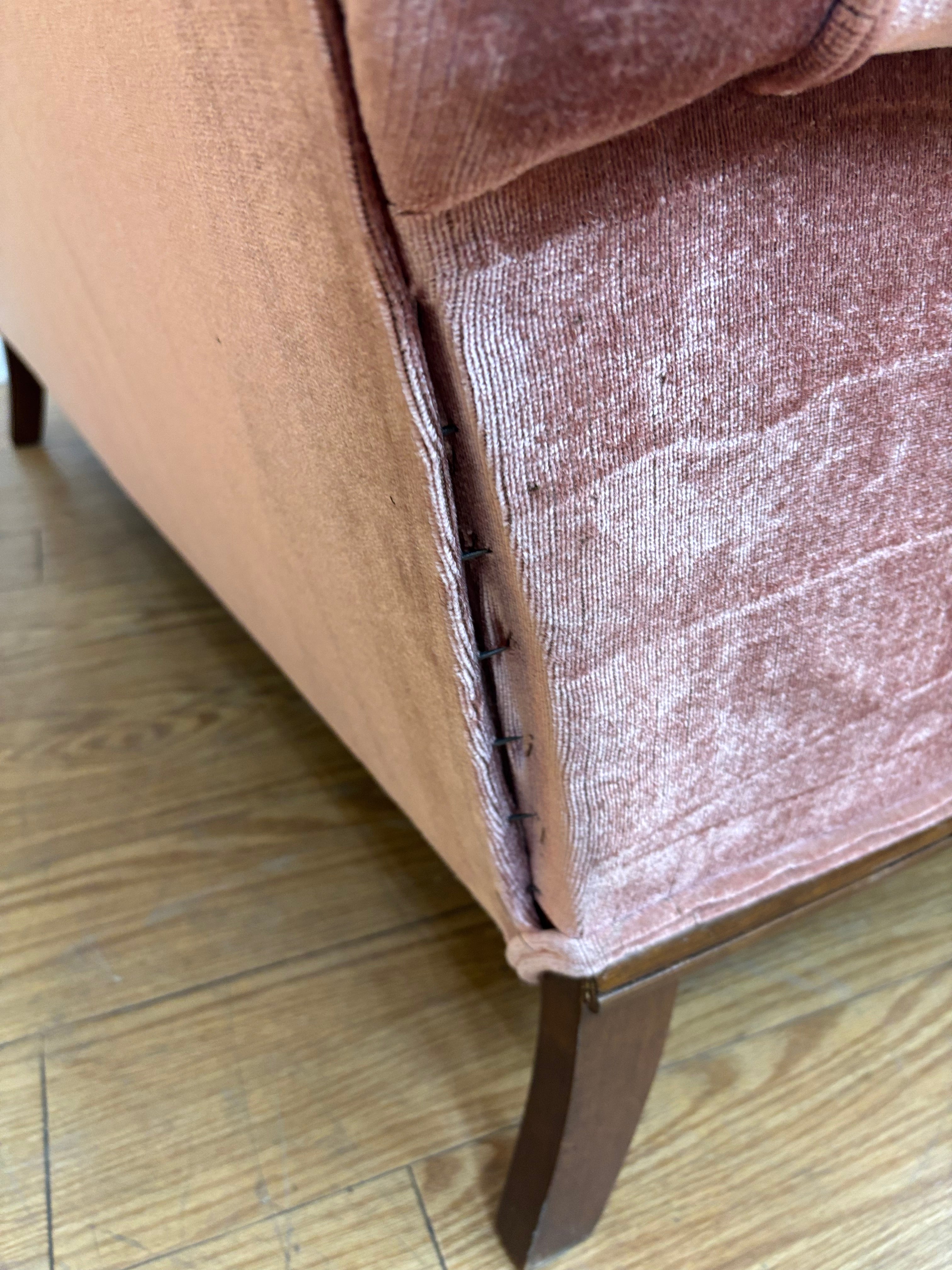 Tufted Pink Loveseat