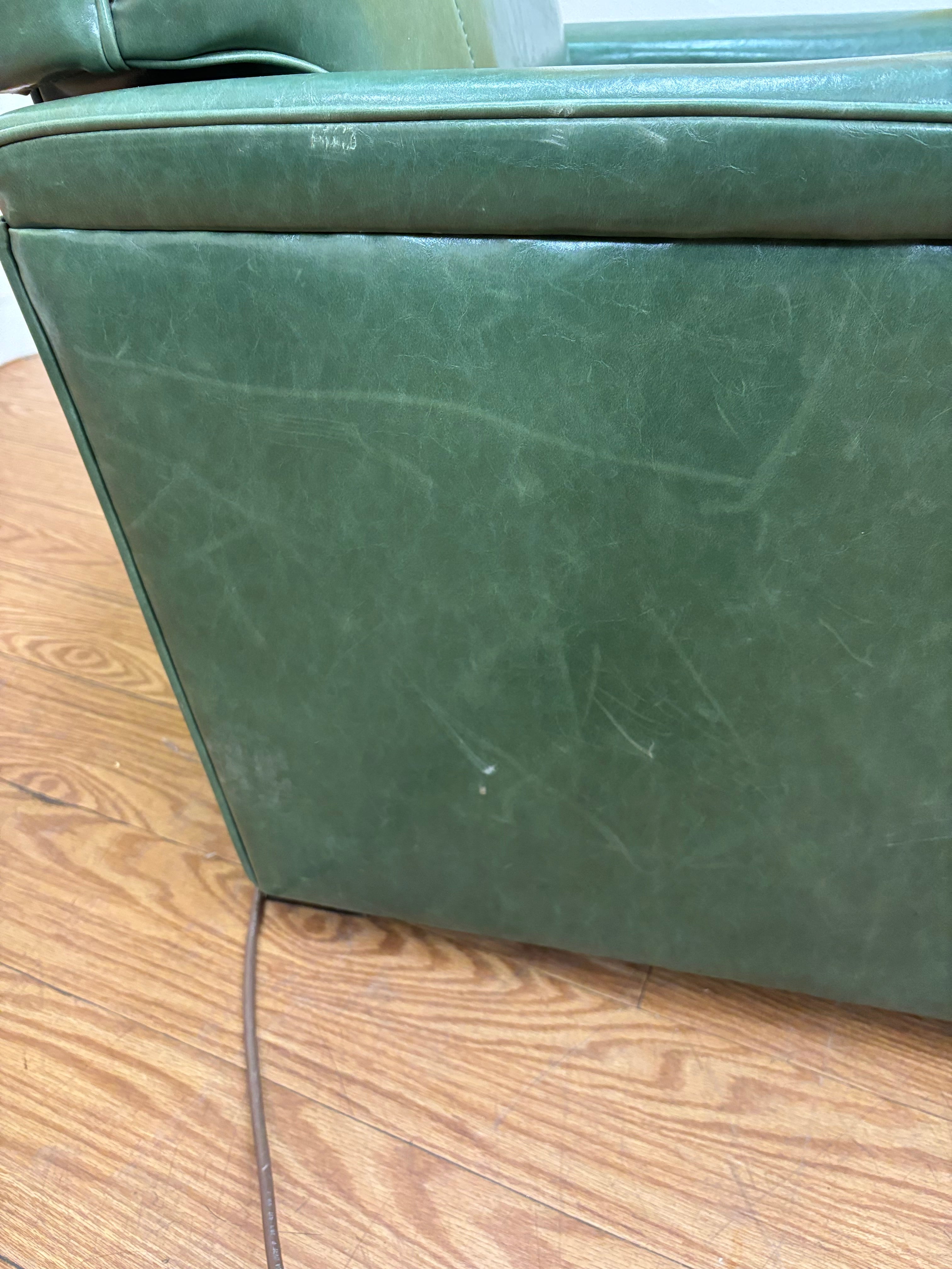 Green Pleather Recliner