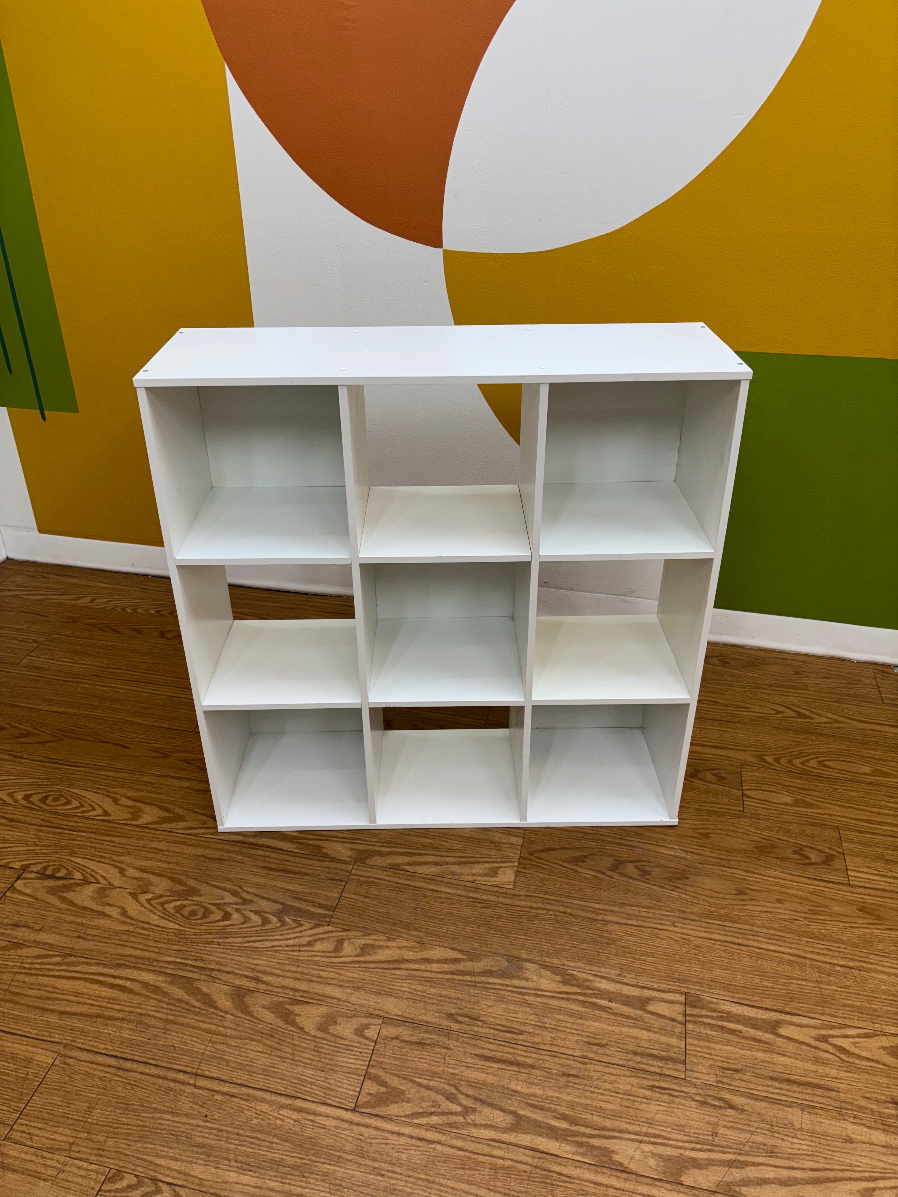 9 Cube White Shelf