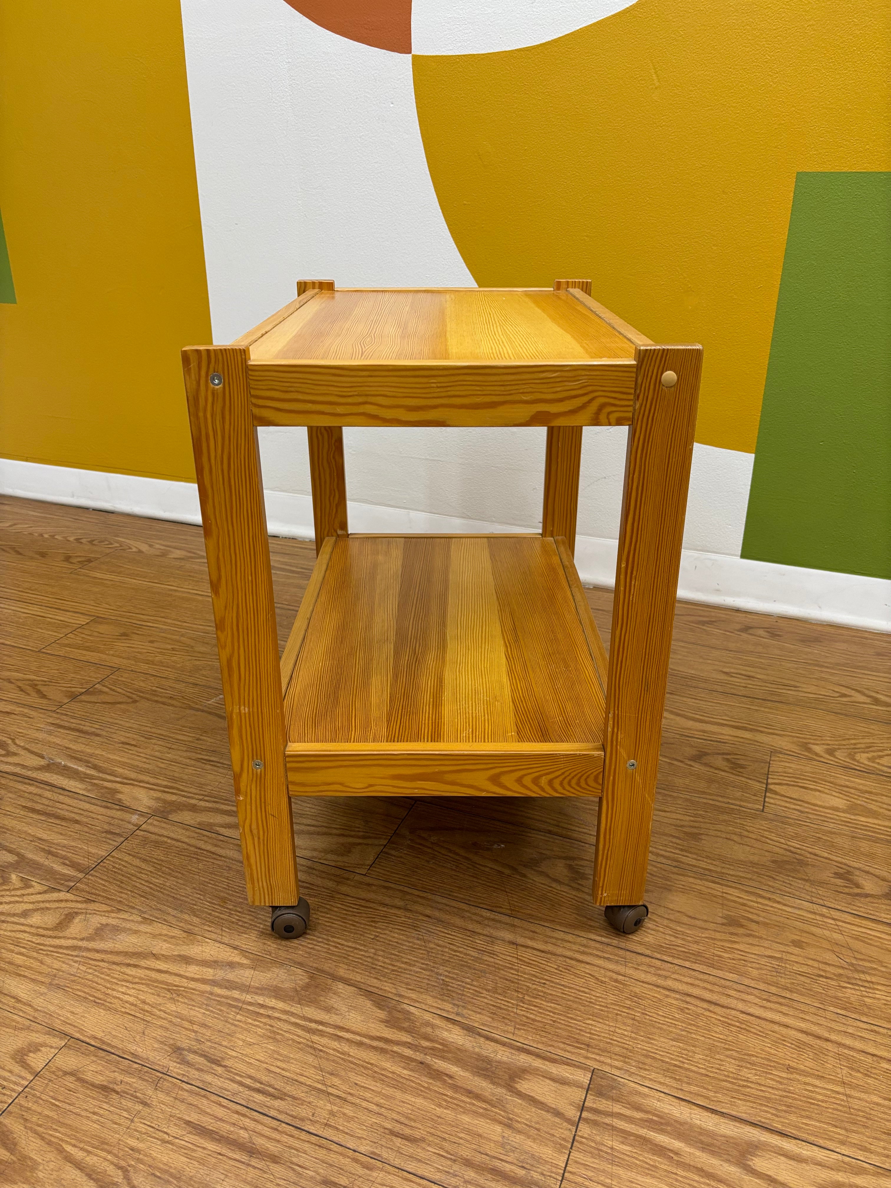 Wood Bar Cart