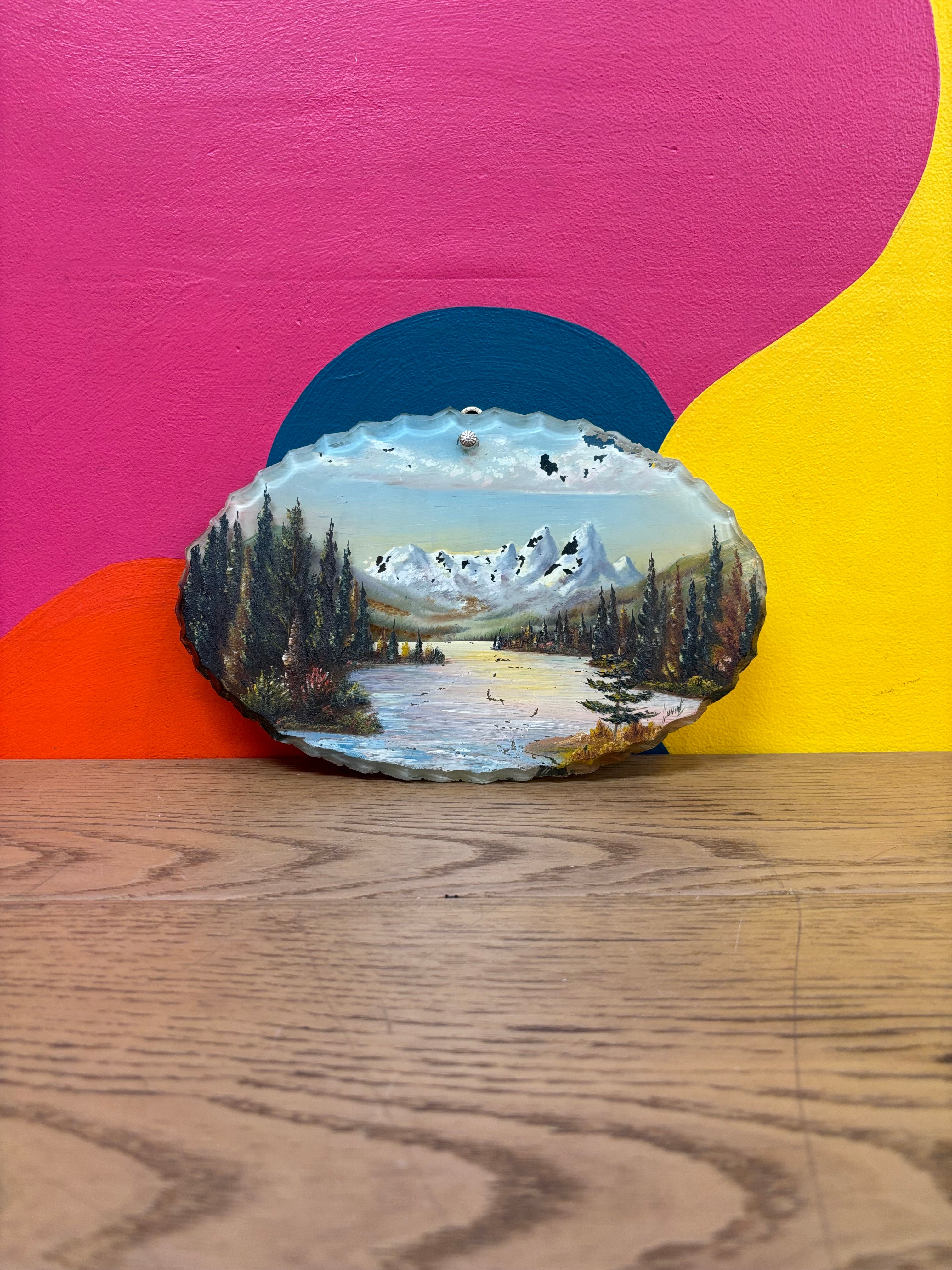 Mountain Painting on Glass #1