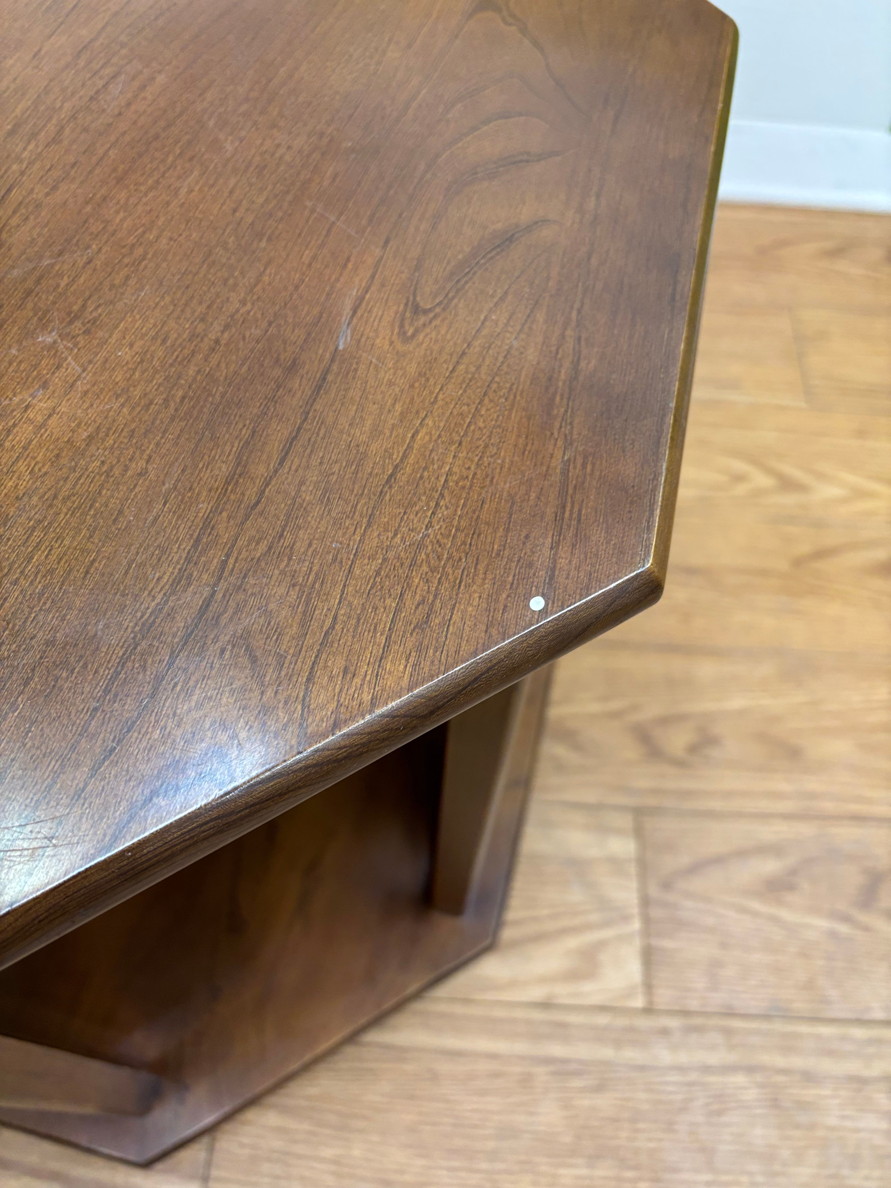 Hexagon Wood Side Table