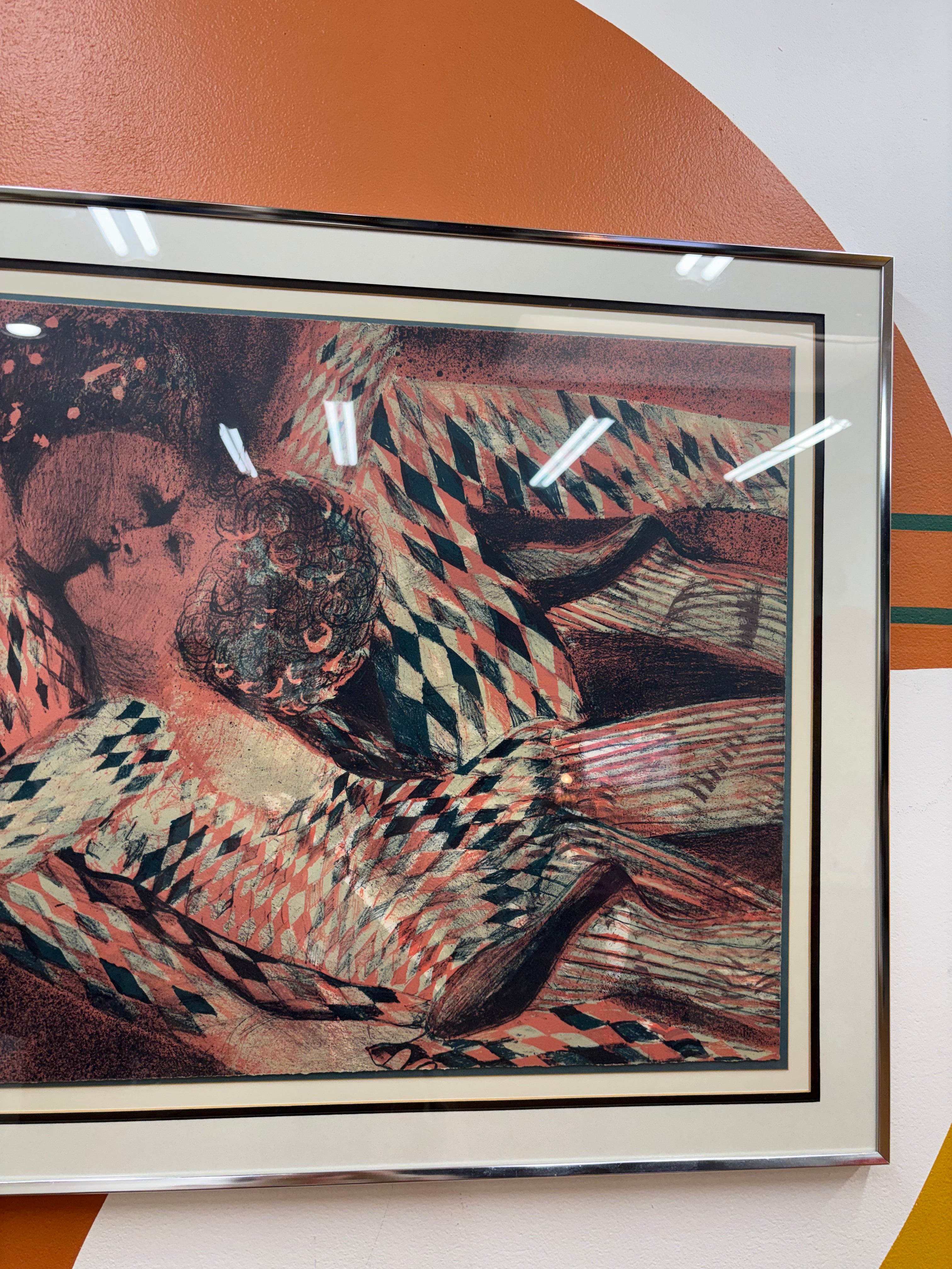 "Love on a Trapeze" Framed Print by Ghitta Caiserman Roth