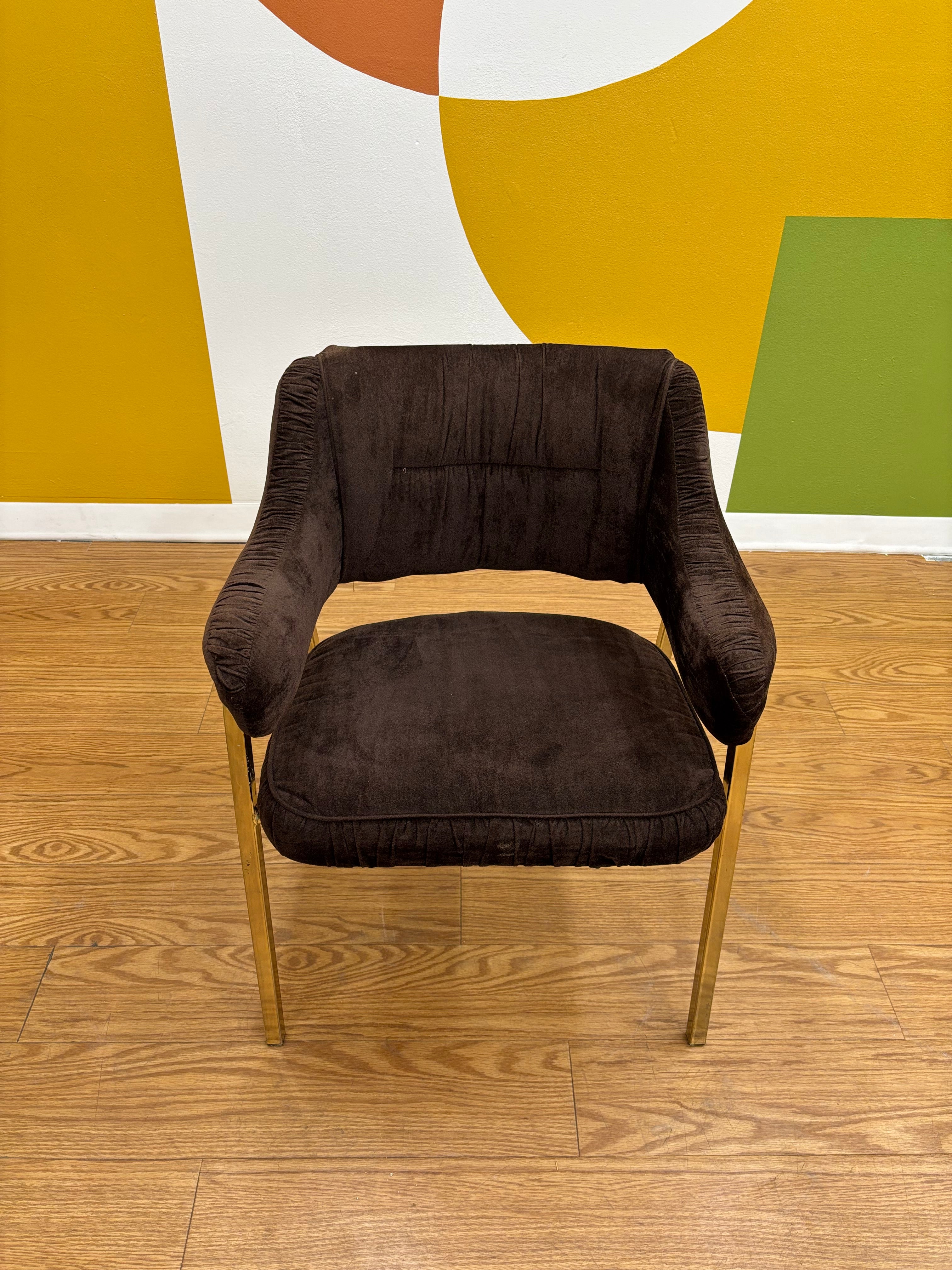 Brown Velvet Chair