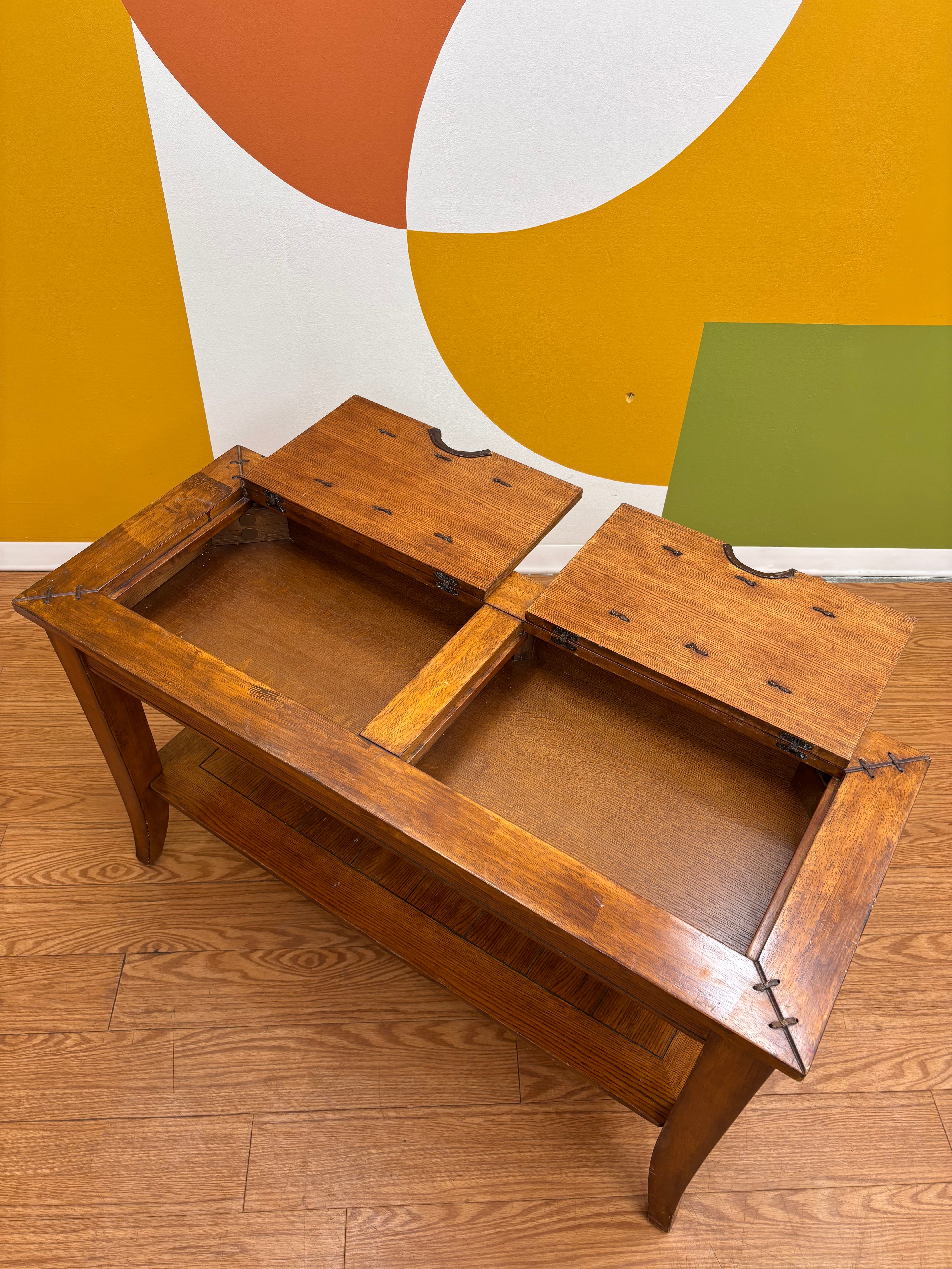 Wood Console Table with Storage