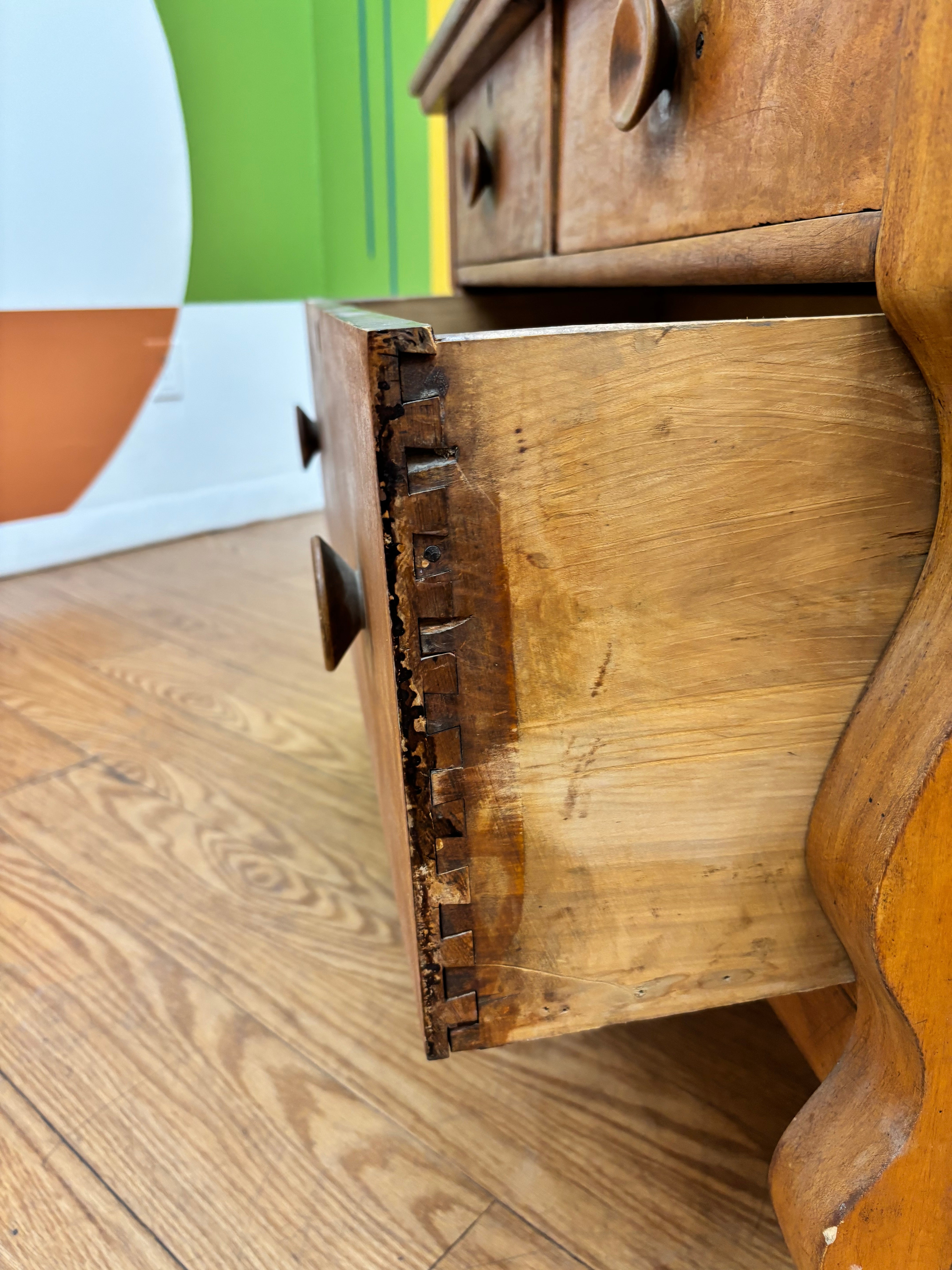 Wood Dresser with Mirror