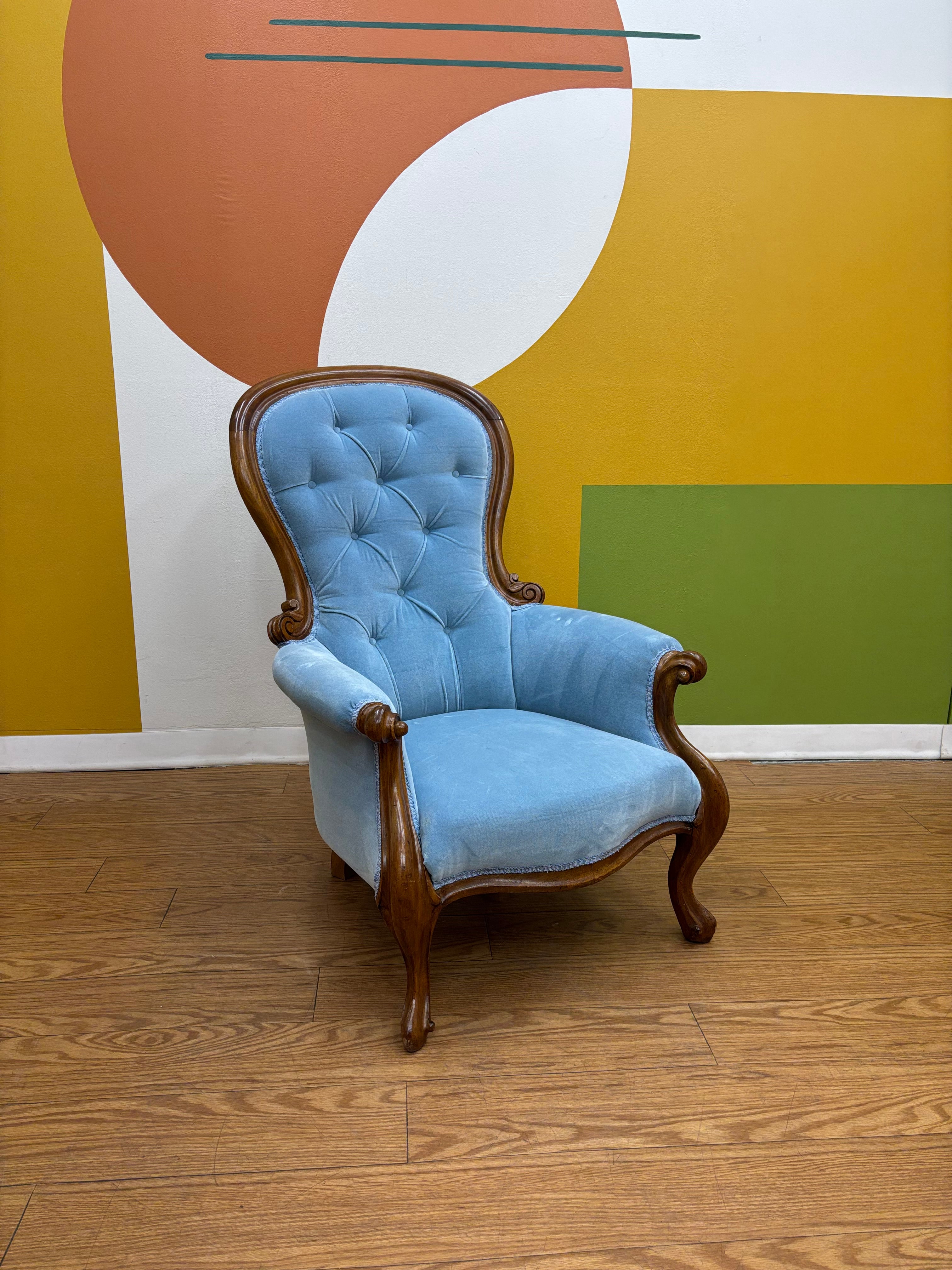 Baby Blue Accent Chair