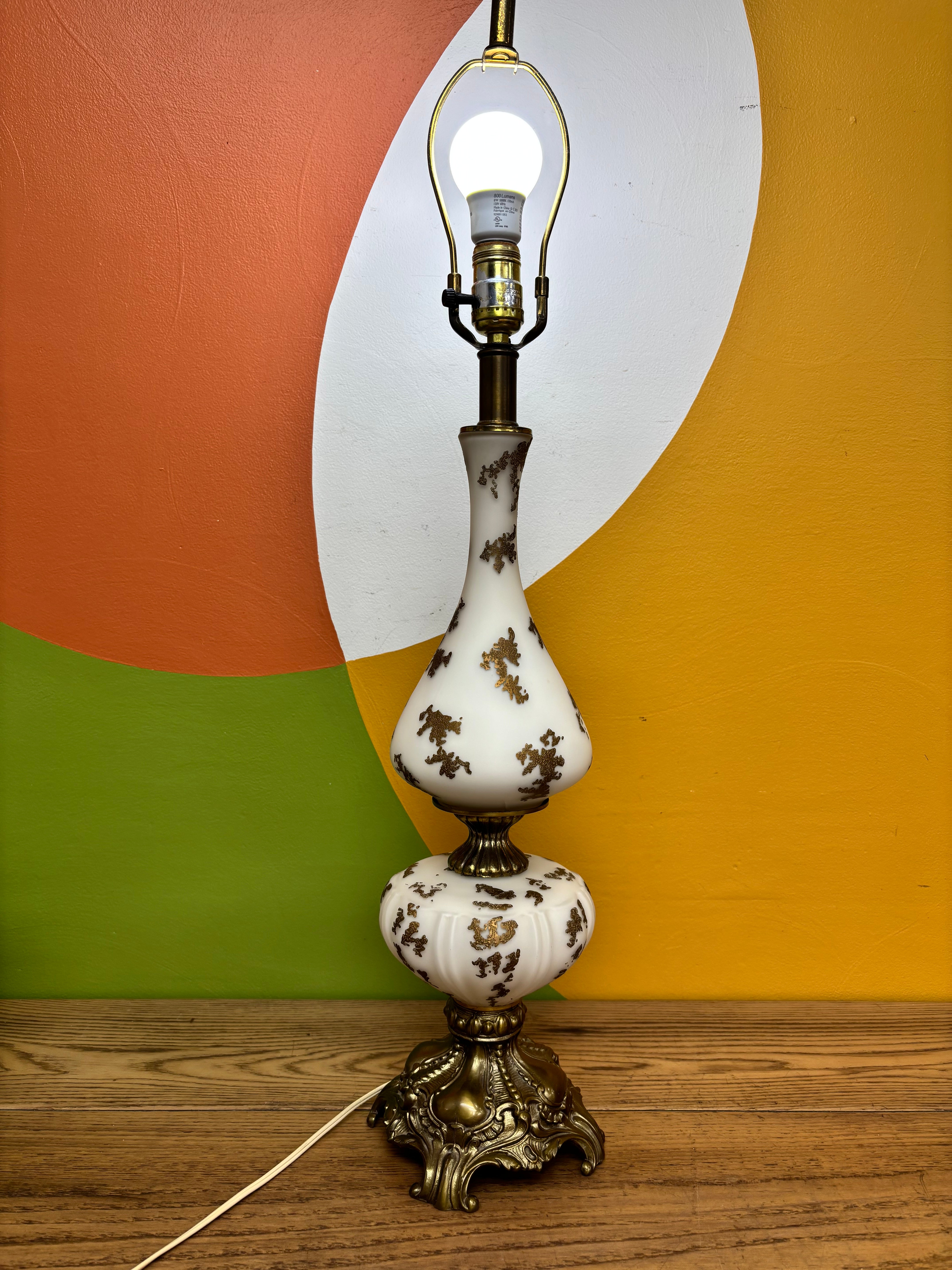 Milk Glass Table Lamp