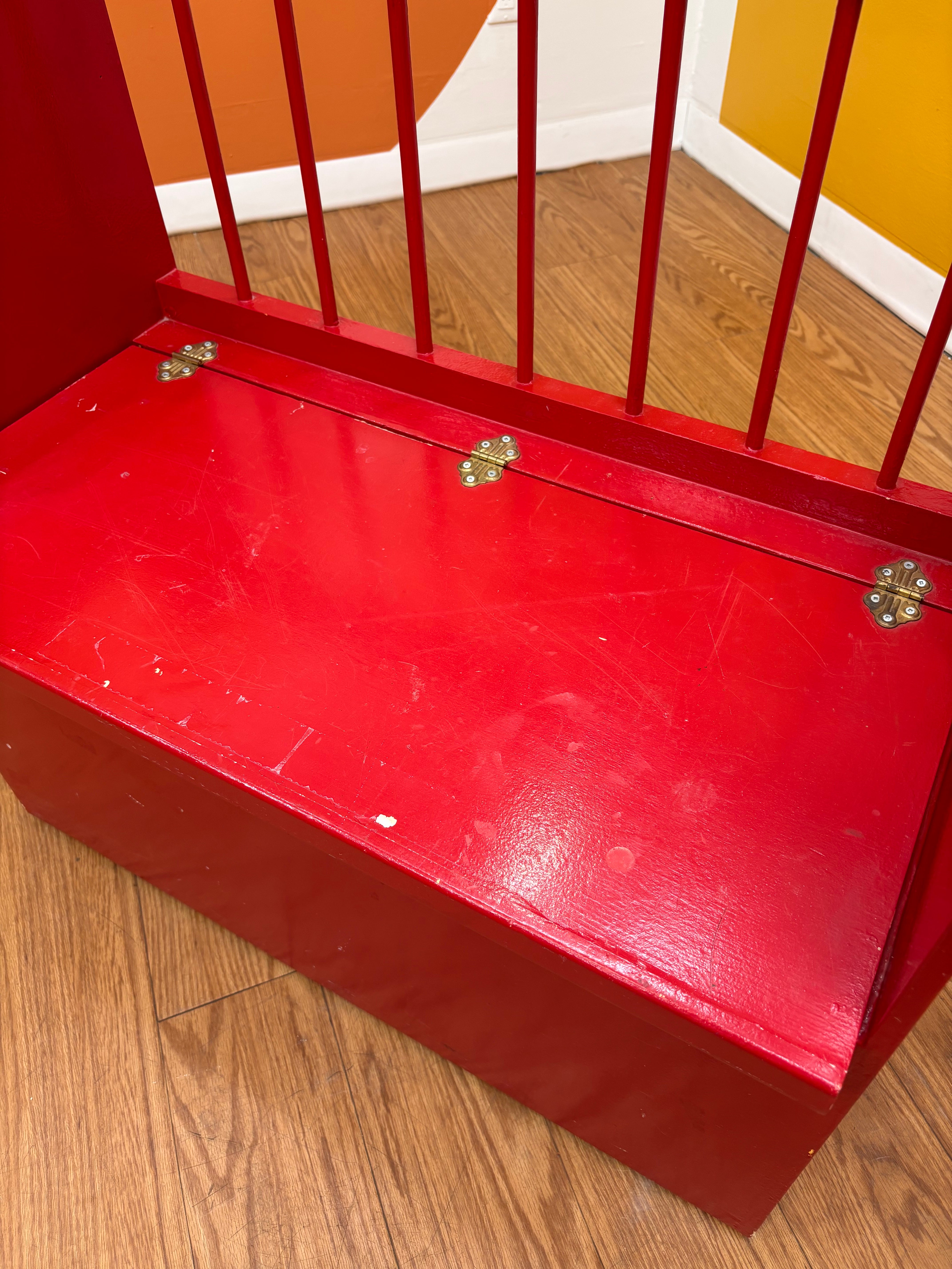 Red Wood Bench