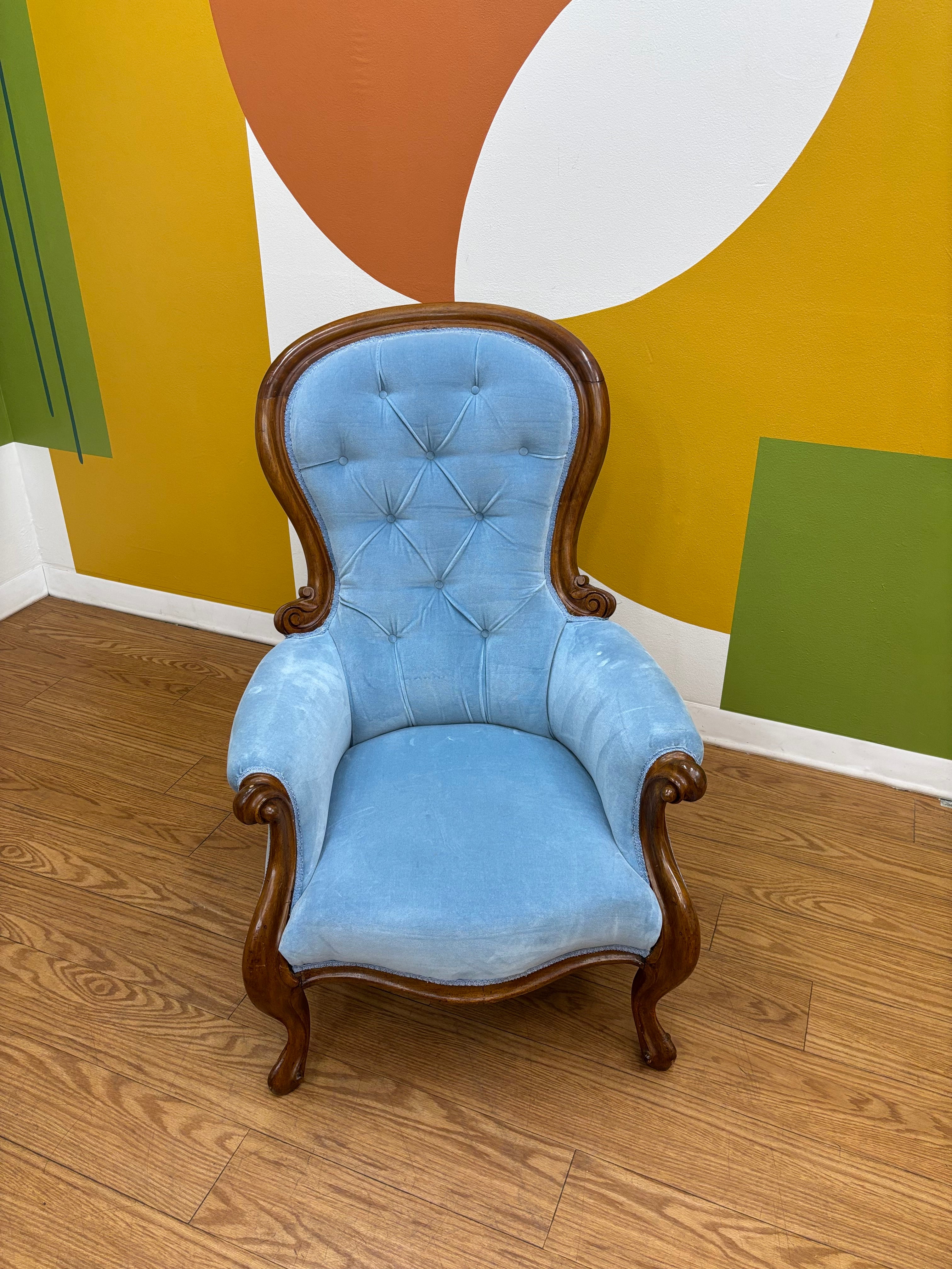 Baby Blue Accent Chair