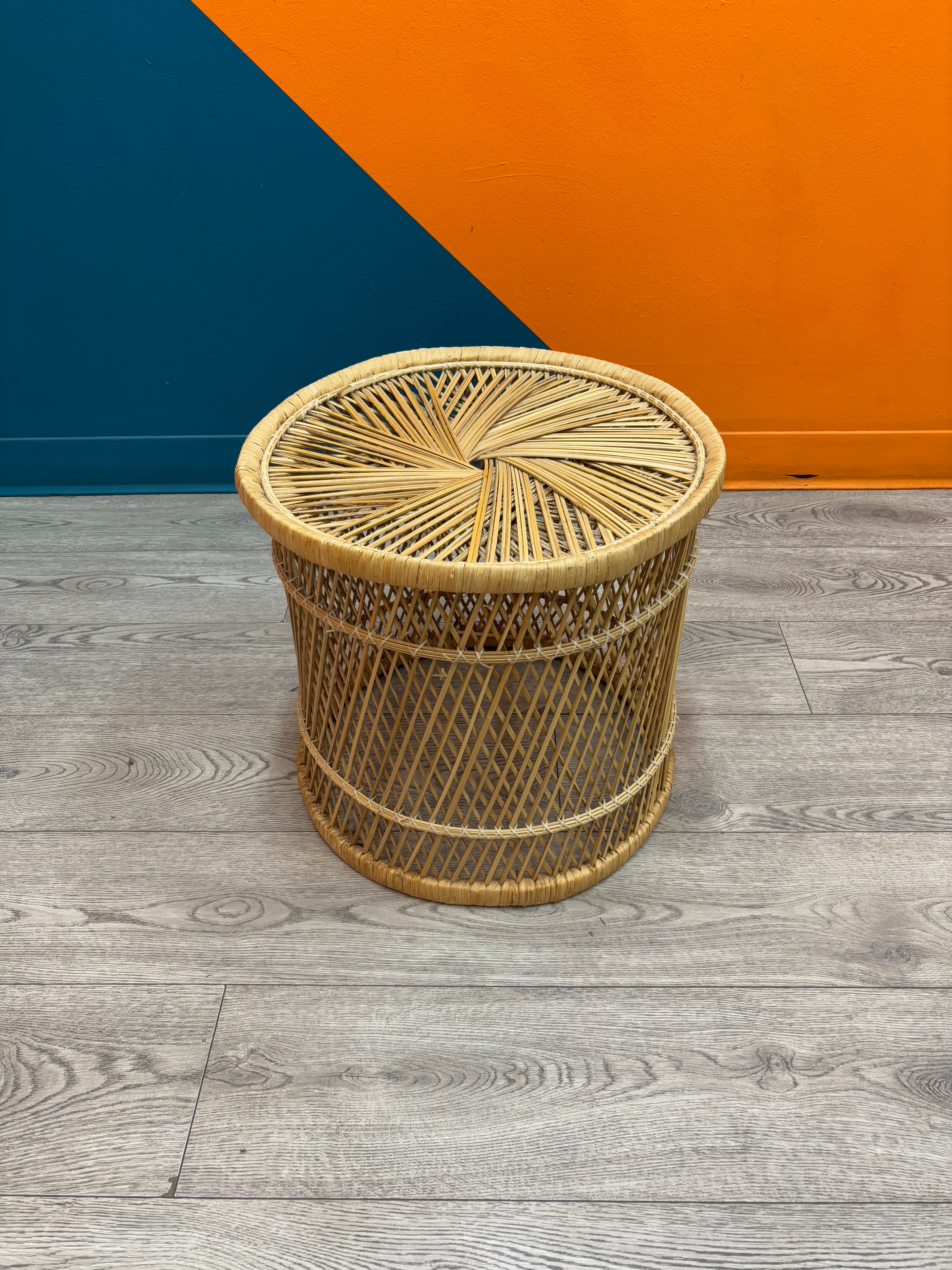 Large Wicker Side Table