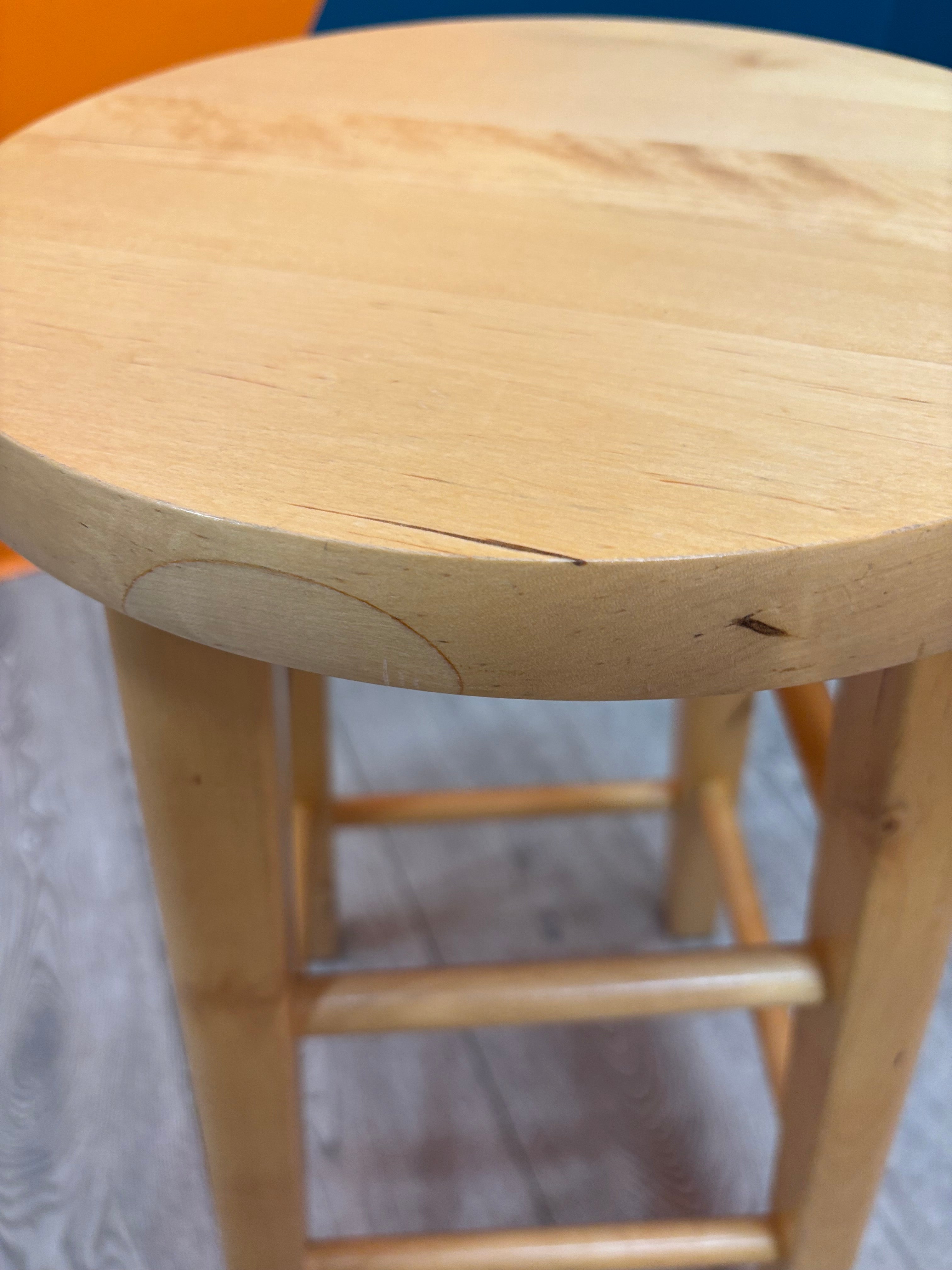 Solid Wood Bar Stool (2 available)