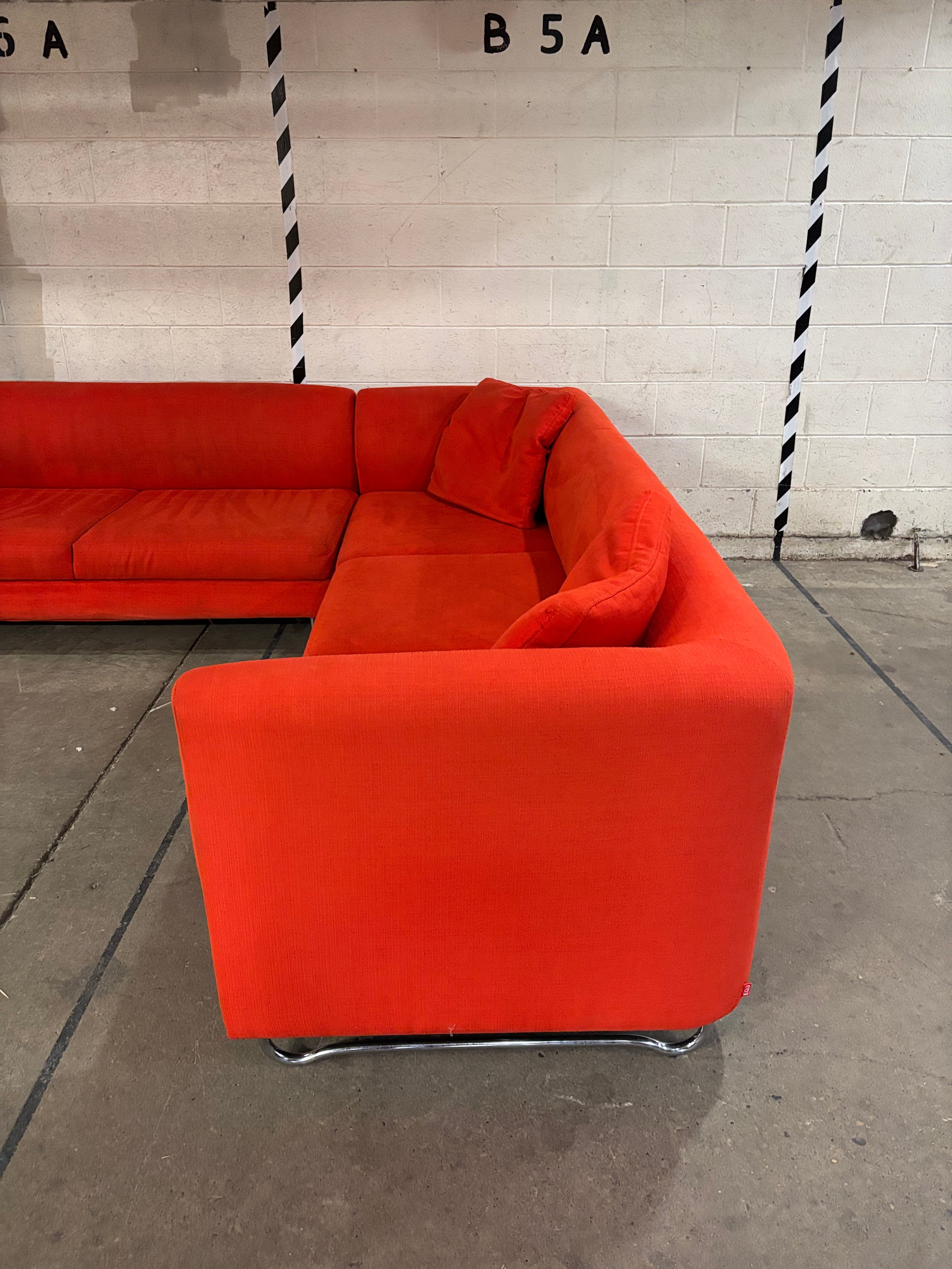Orange 2 Piece Sectional (EQ3)