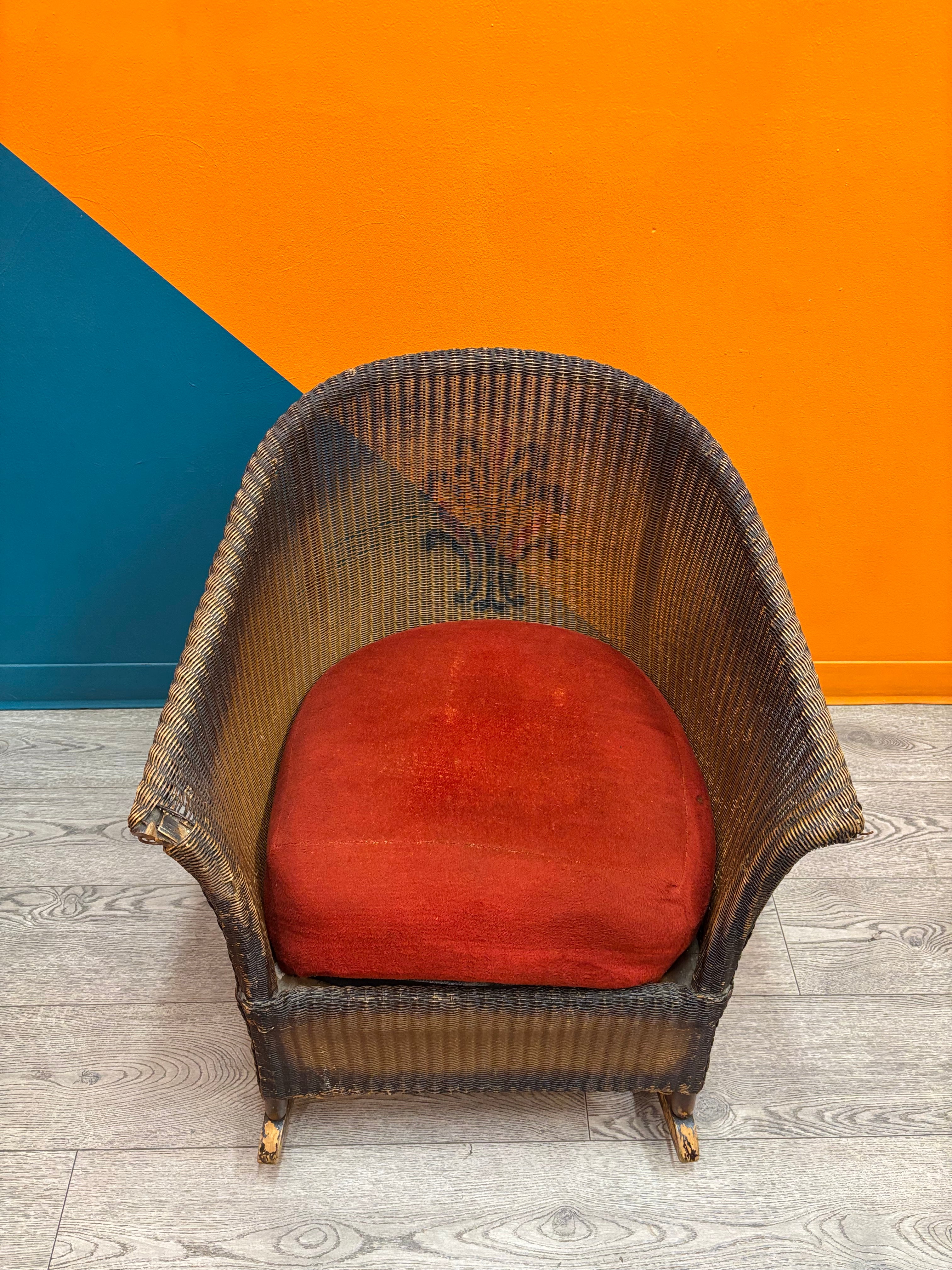 Wicker Rocking Chair with Cushion