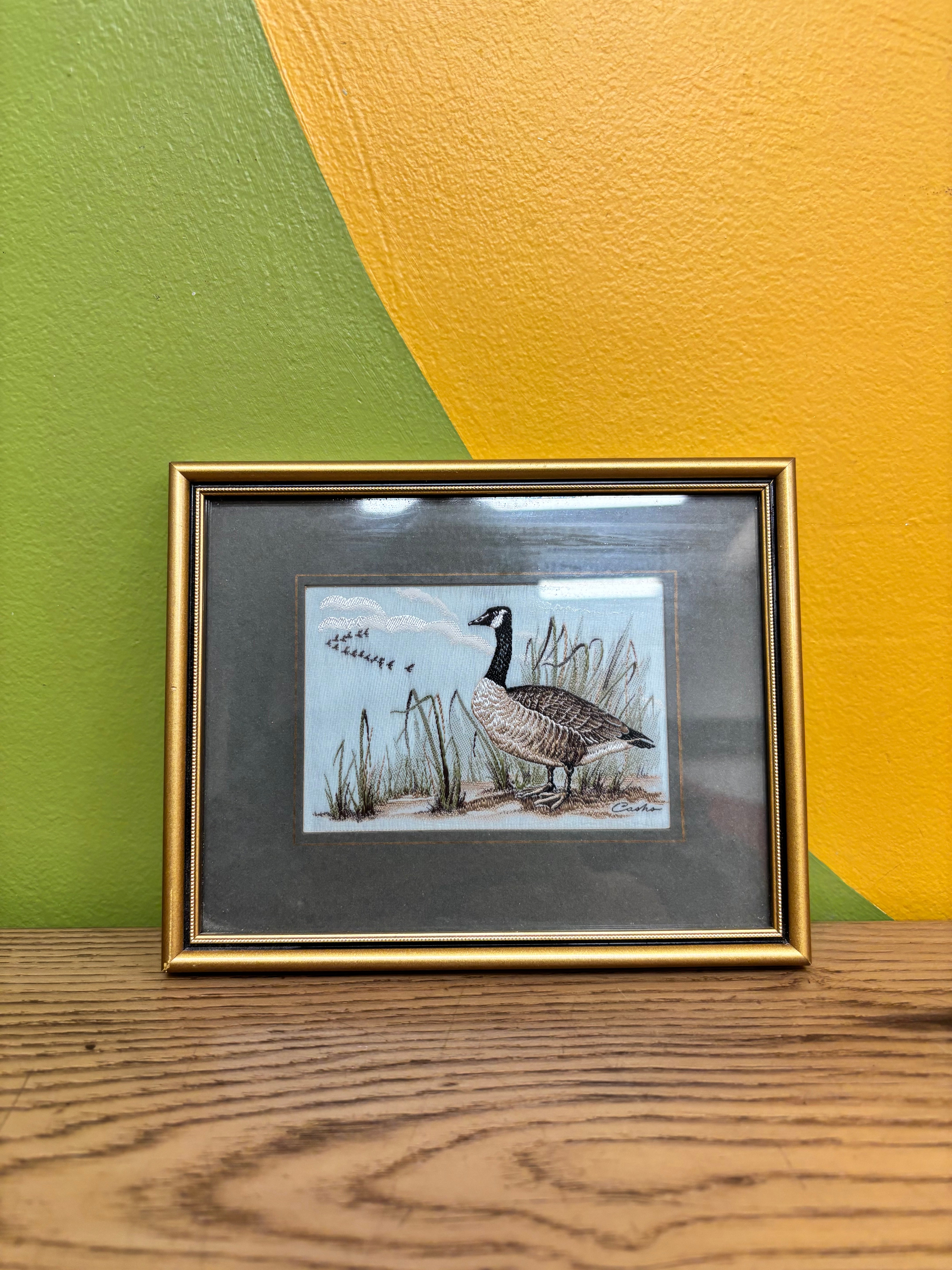 Woven Silk Canada Goose Art