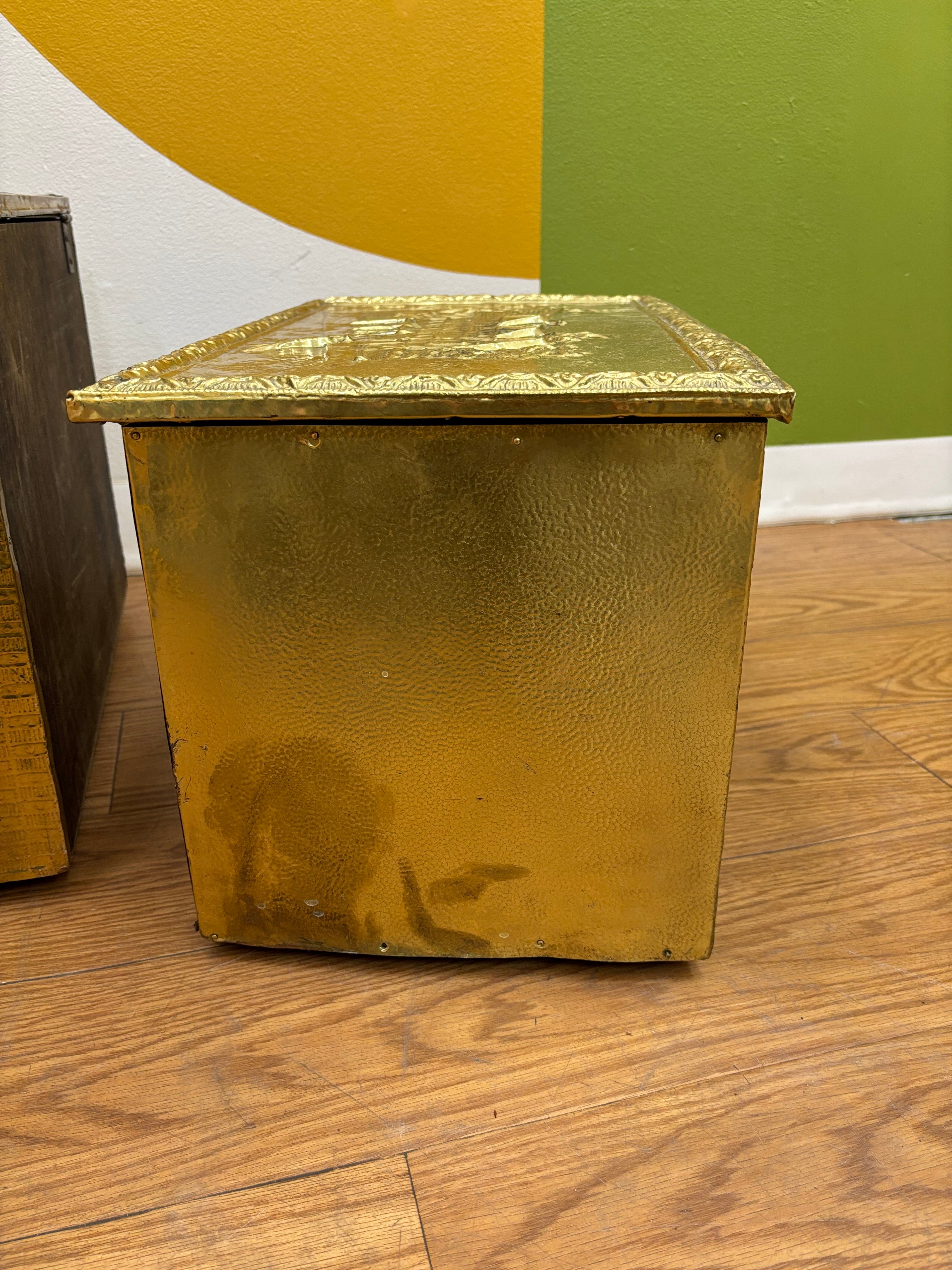 (2) Gold Tone Boxes